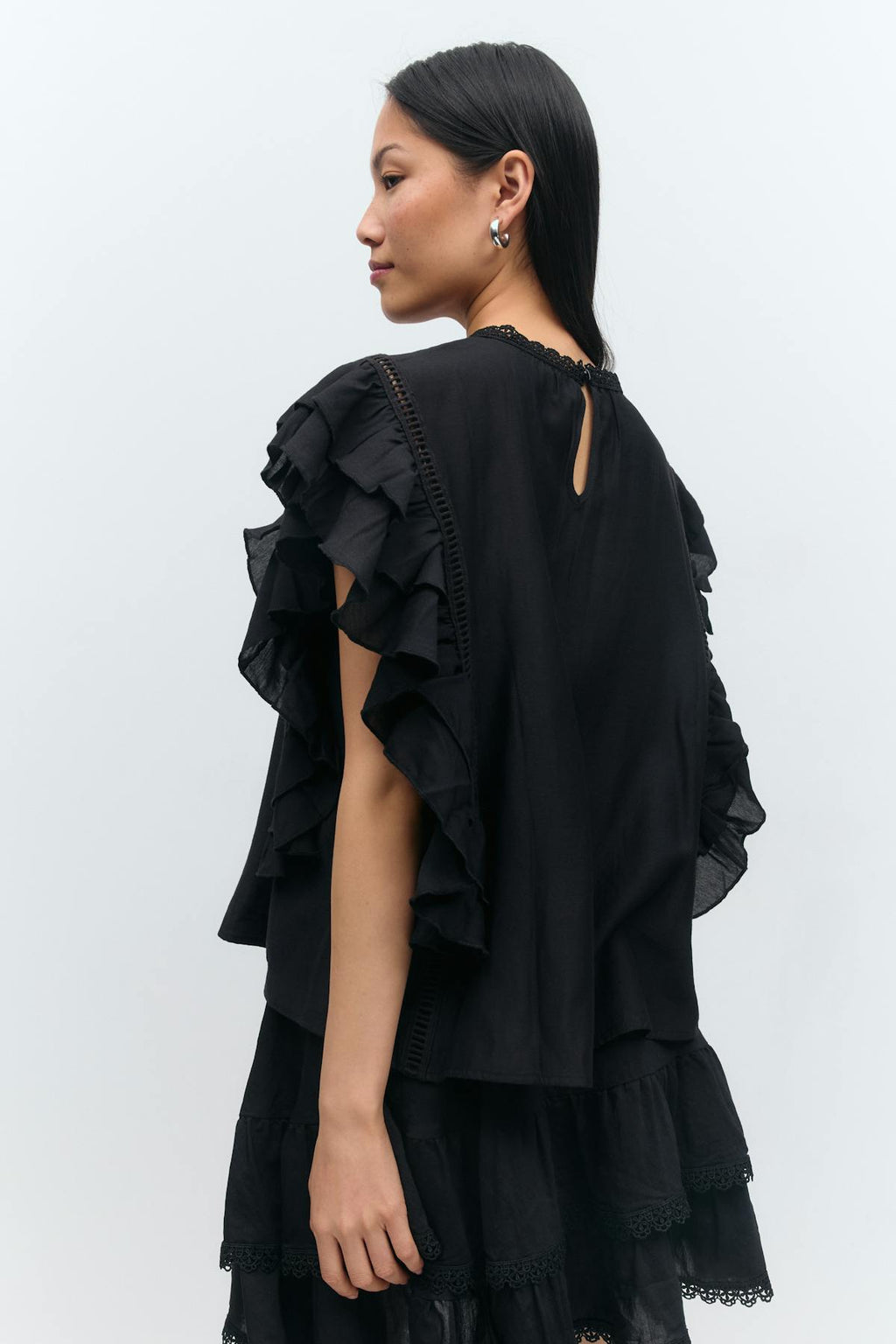 Mini boho frill top