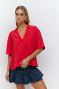 Gauze short sleeve shirt