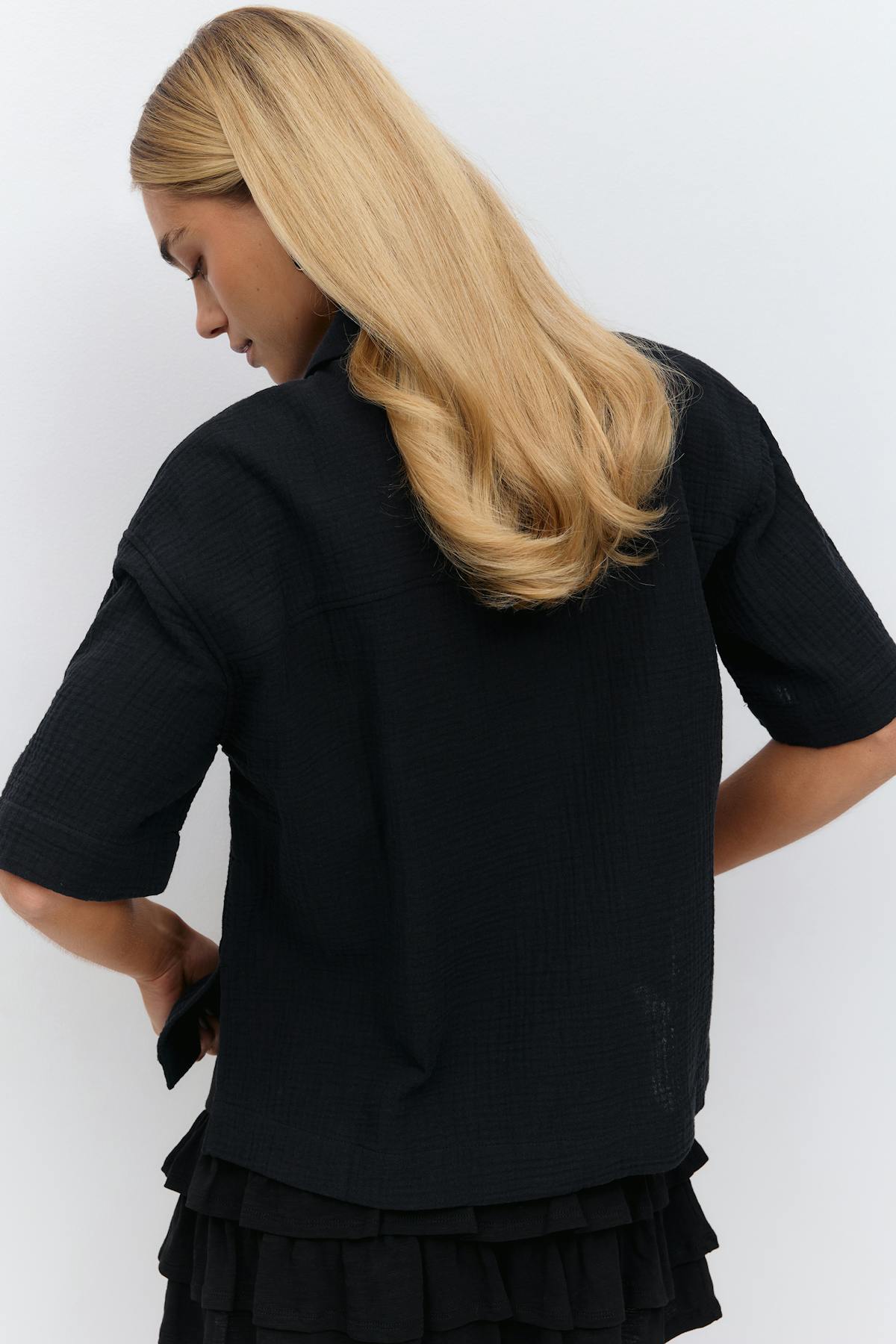 Gauze short sleeve shirt