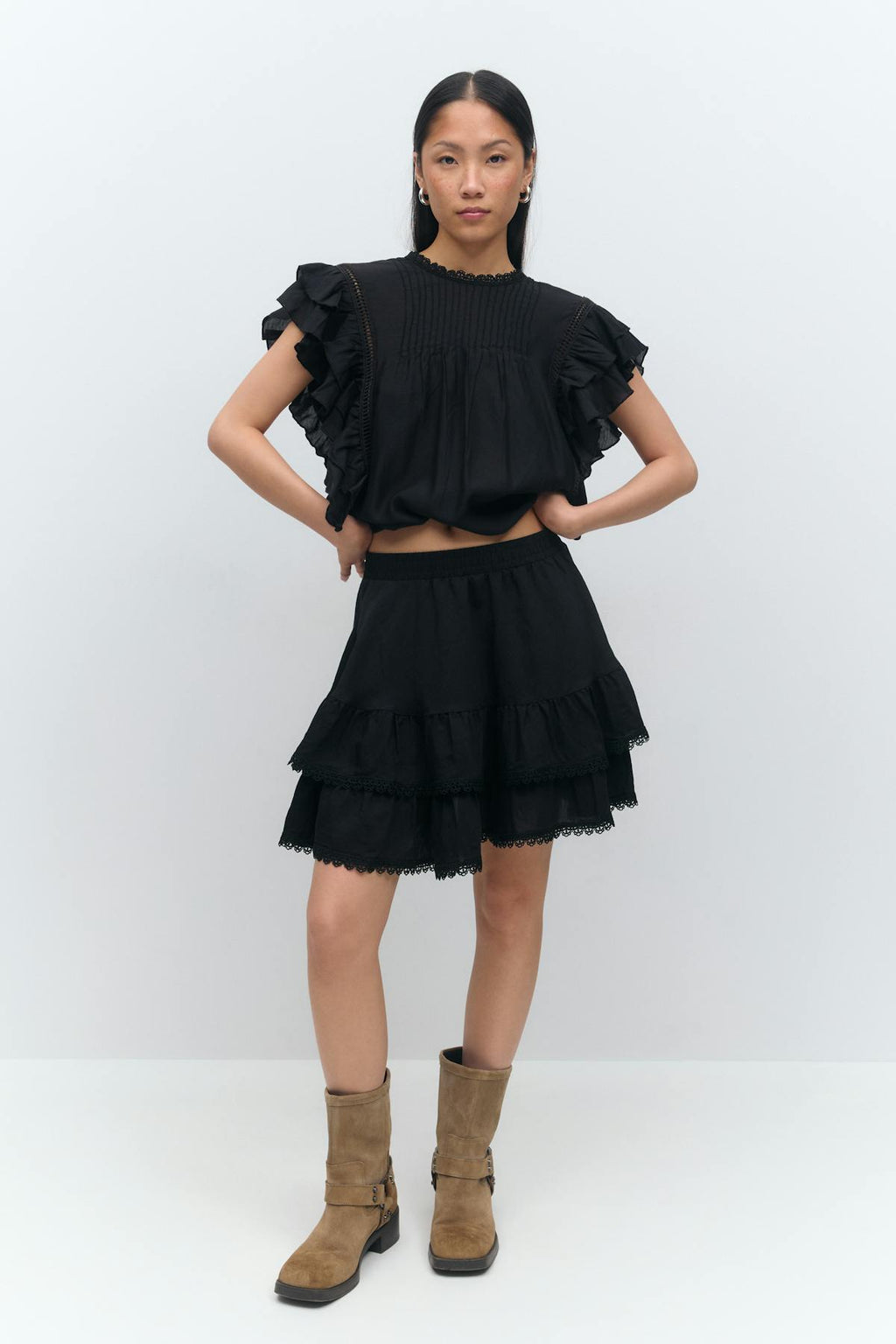 Boho mini skirt