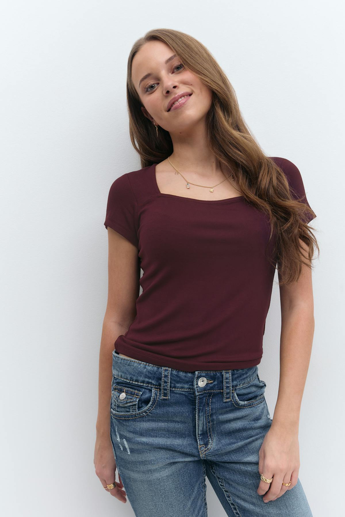 Y scandi short sleeve top