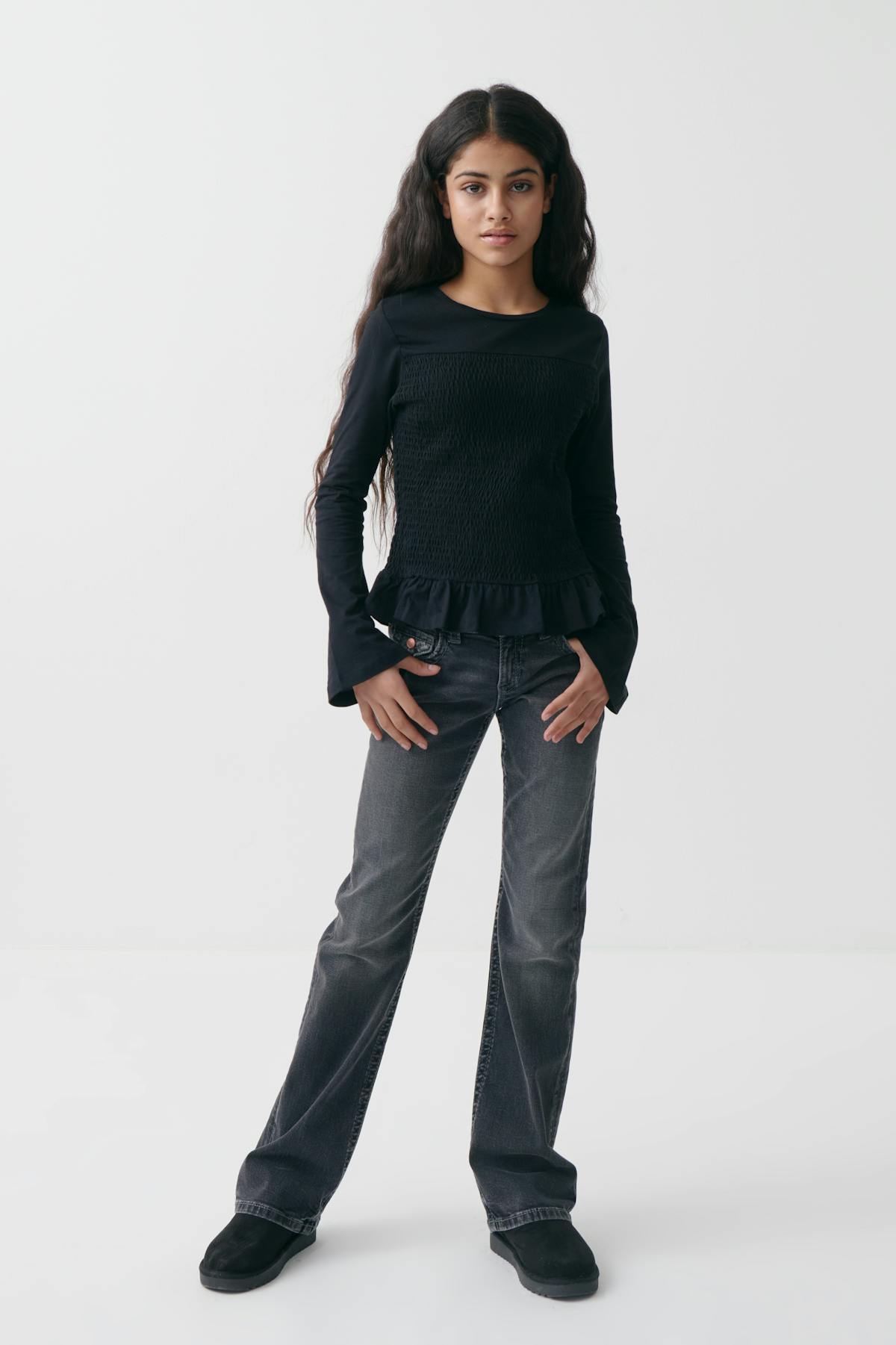 Y smock long sleeve top