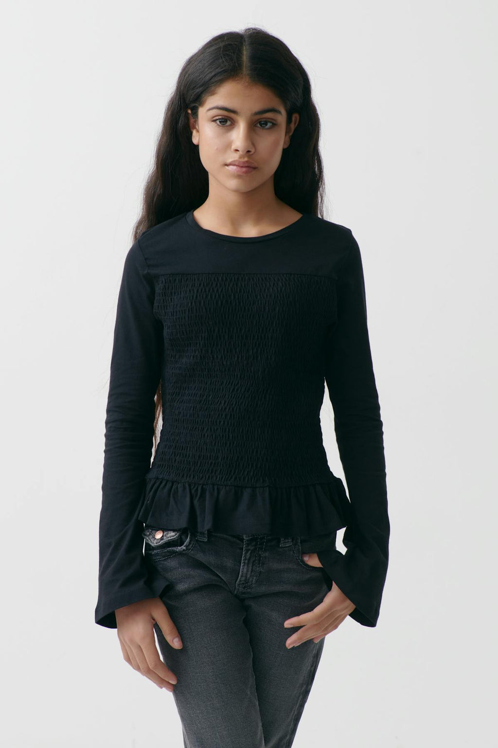 Y smock long sleeve top