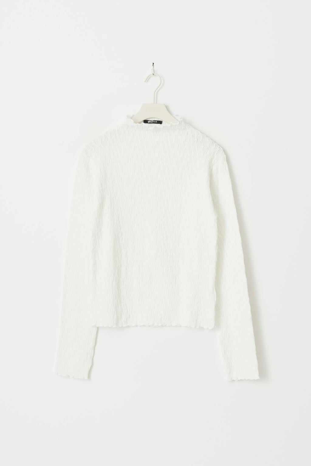 Textured funnel neck top