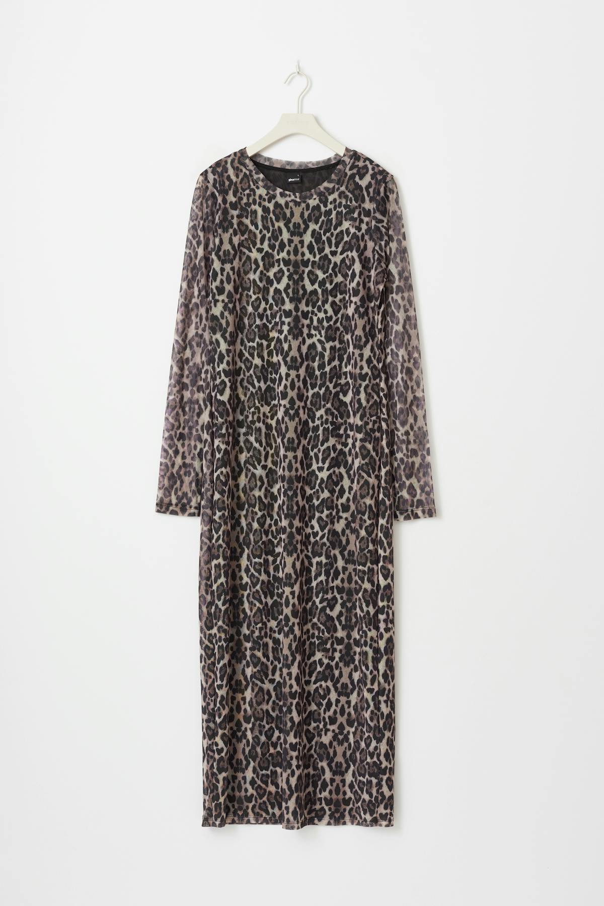Long sleeve mesh dress
