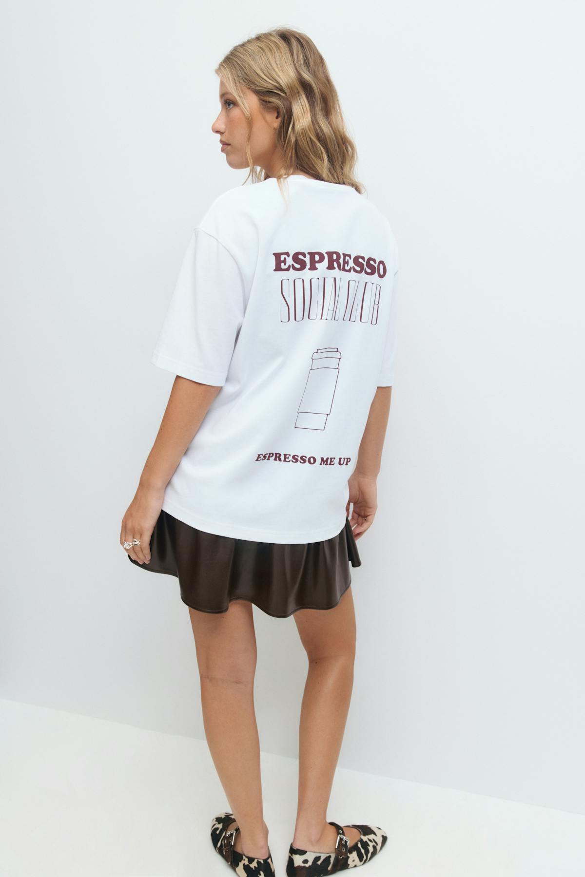 Printed oversized tee