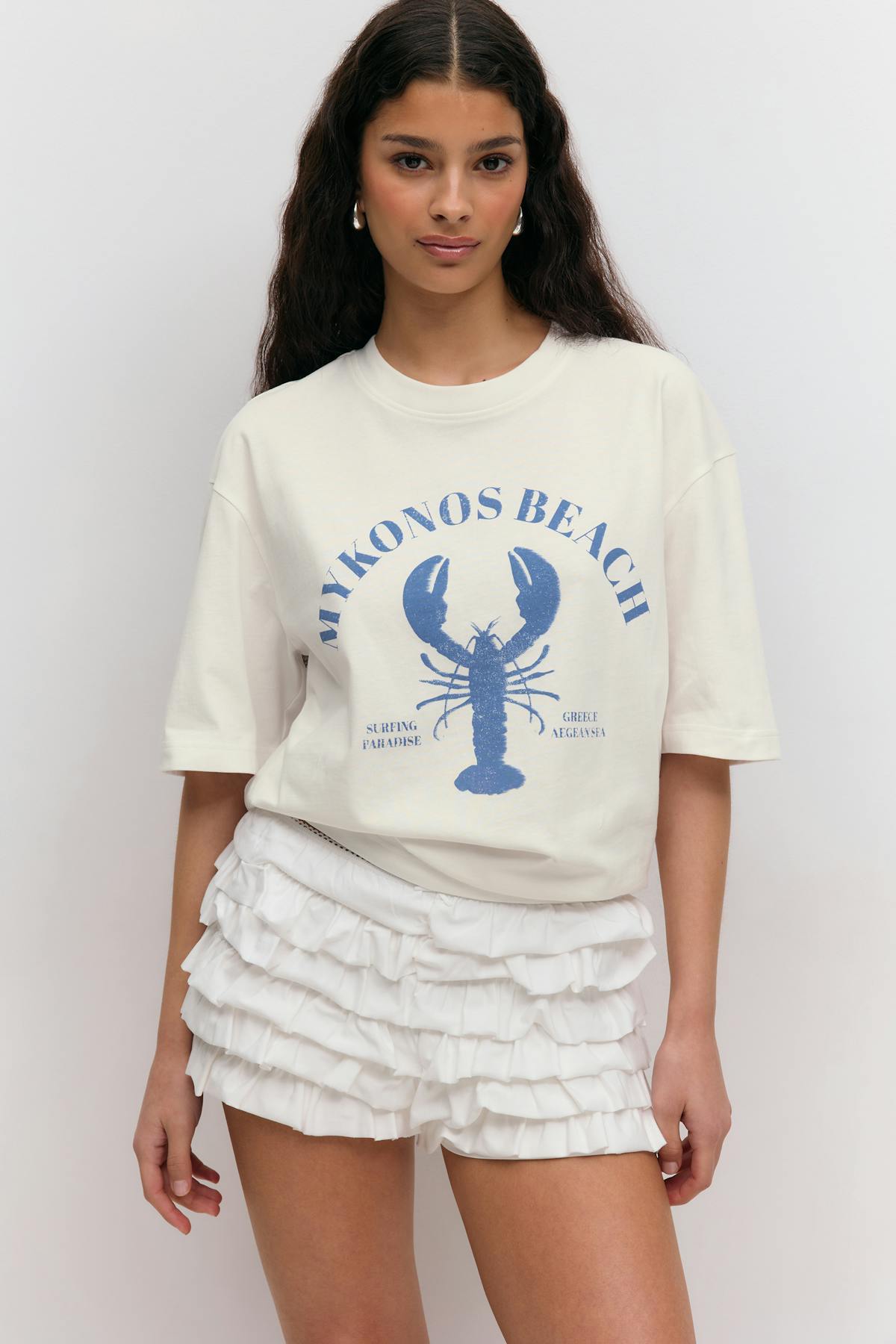 Printed oversized tee