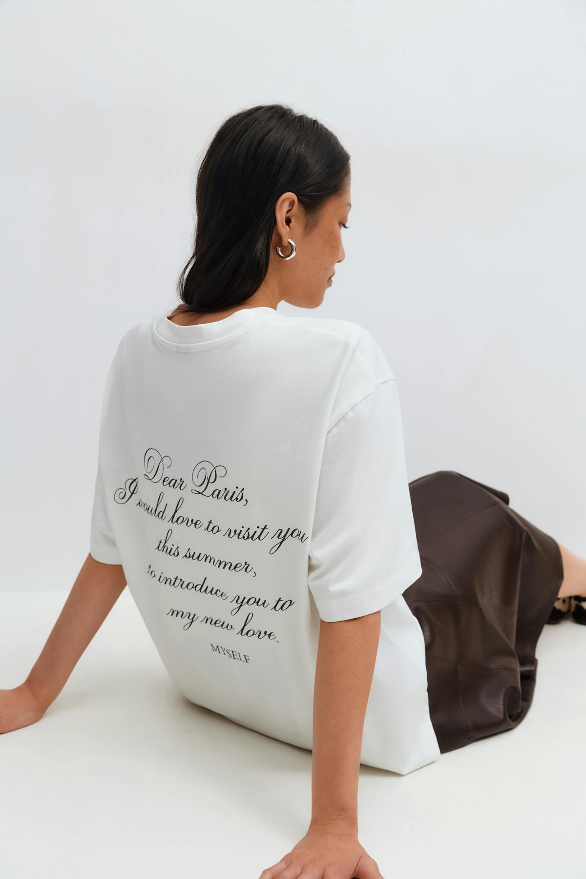 Printed oversized tee