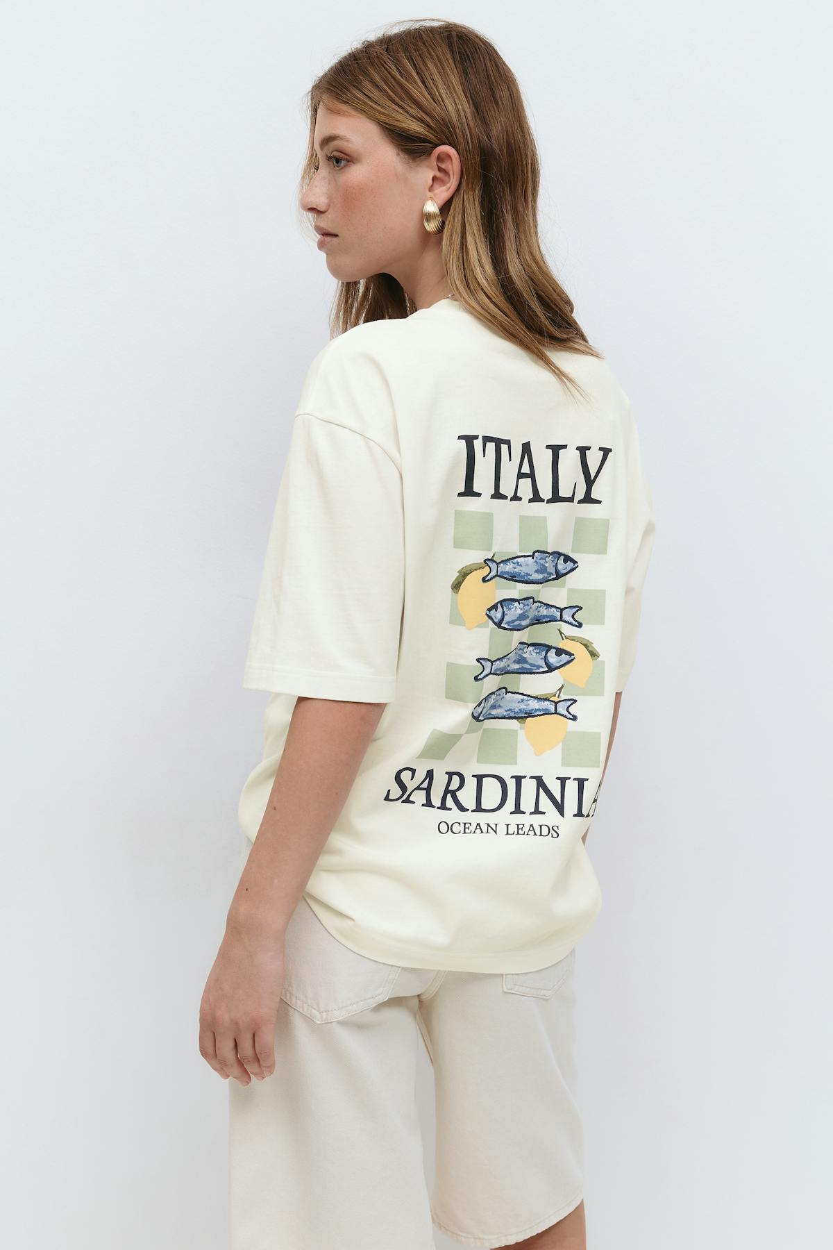 Printed oversized tee