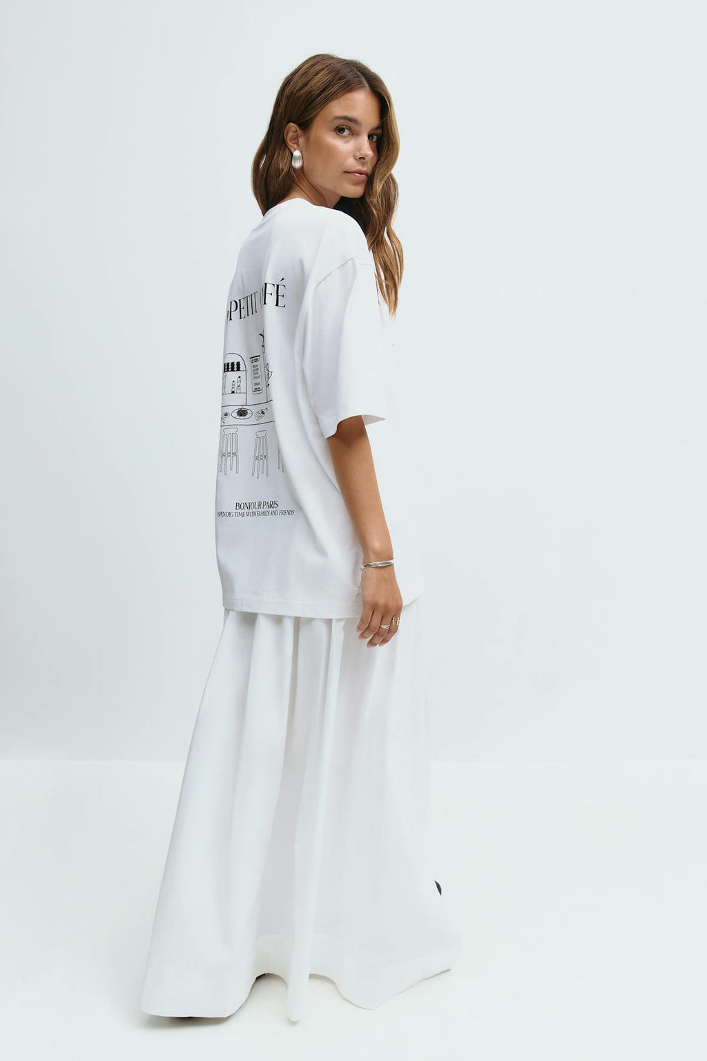 Printed oversized tee