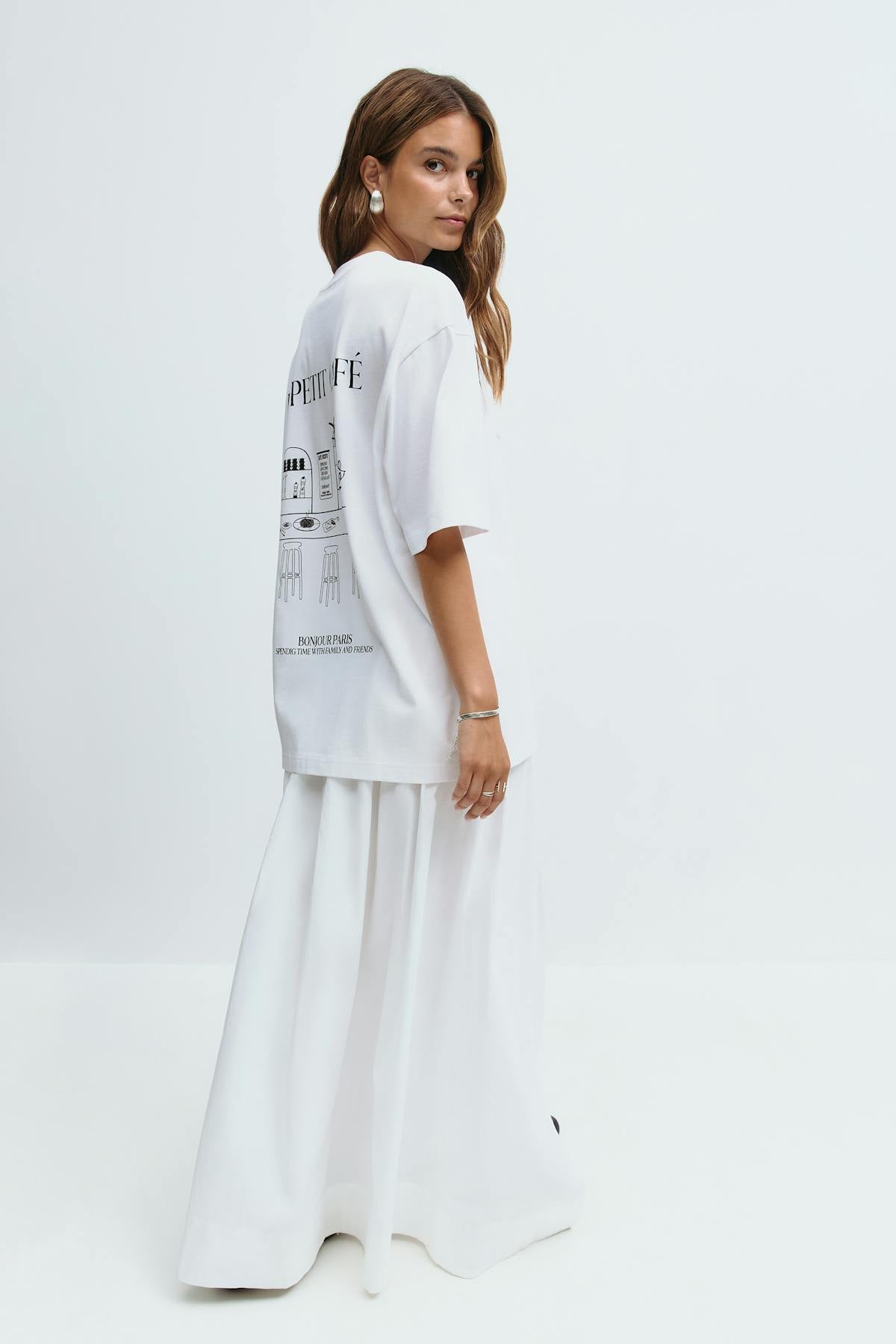 Printed oversized tee