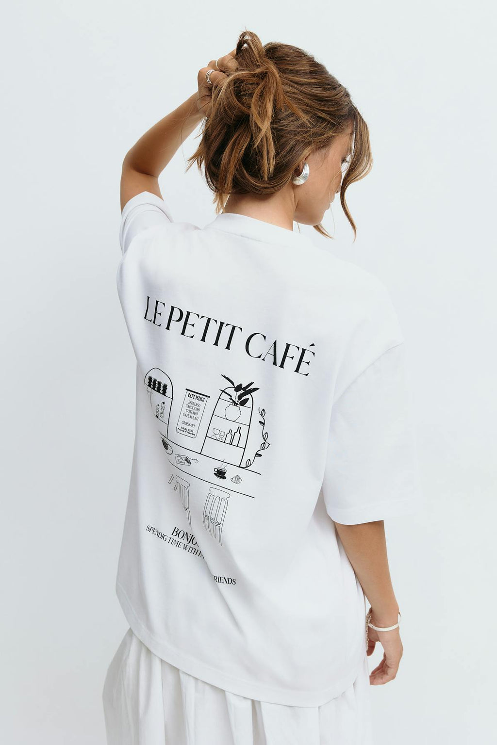 Printed oversized tee