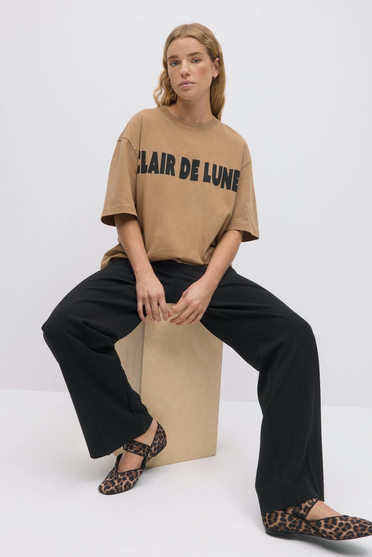 Printed oversized tee