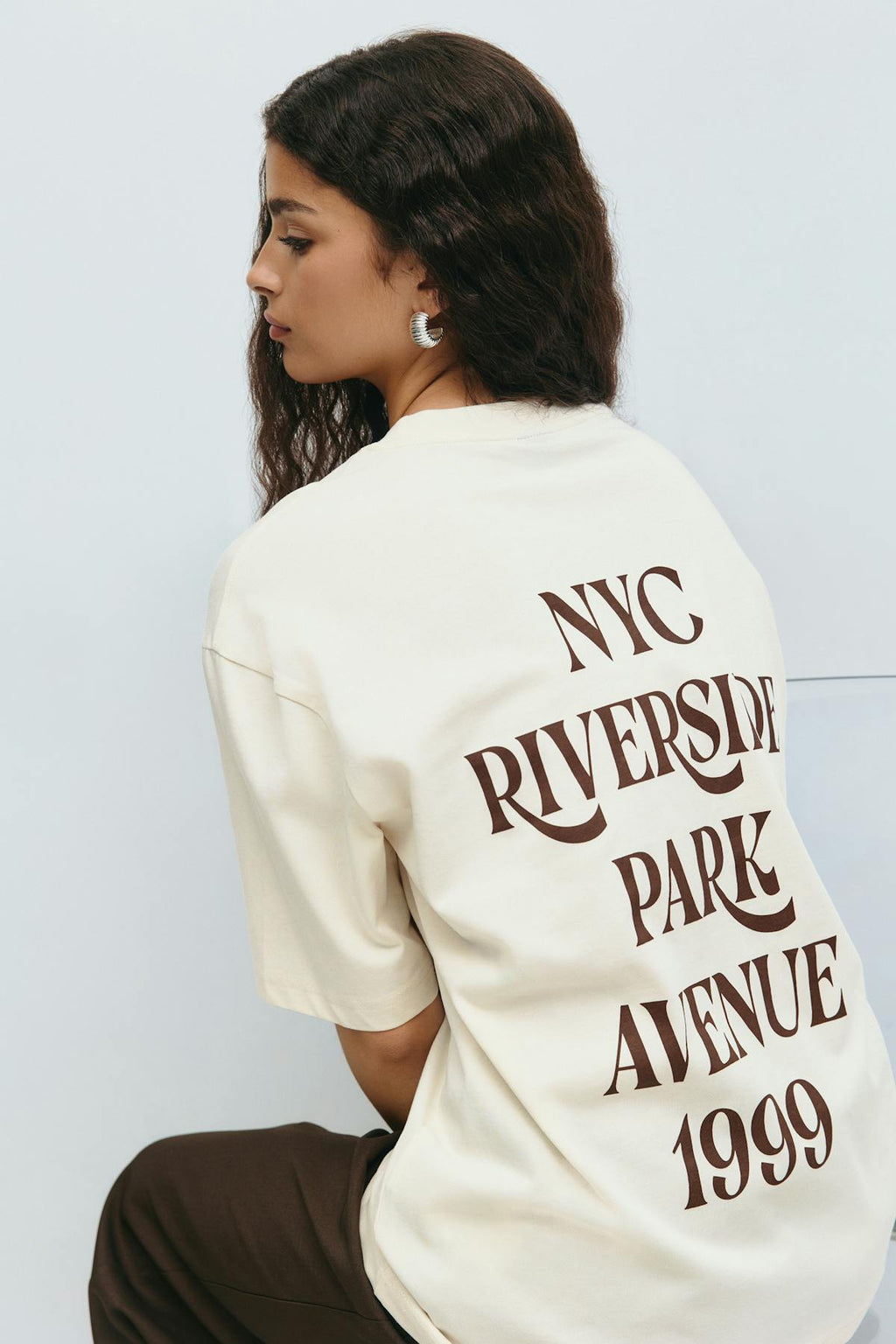 Printed oversized tee