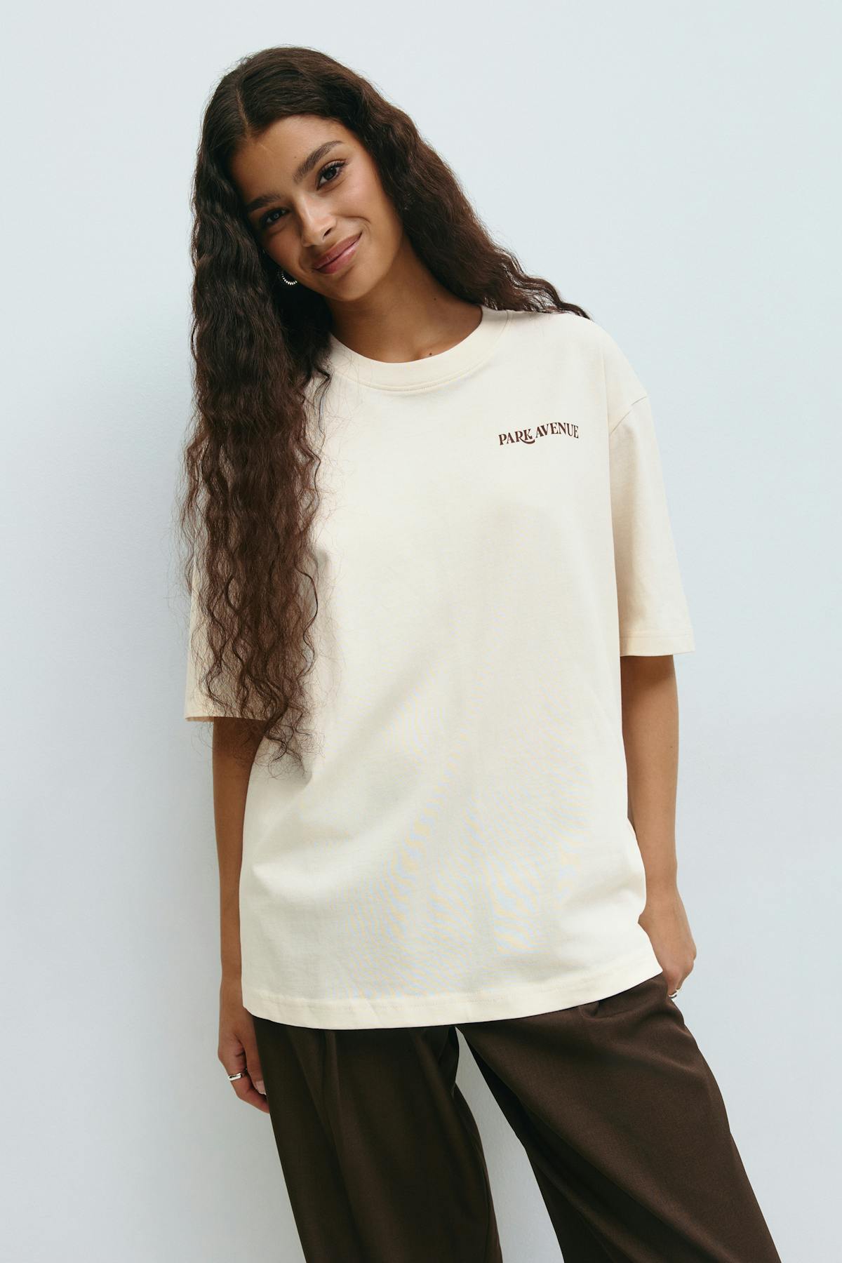 Printed oversized tee