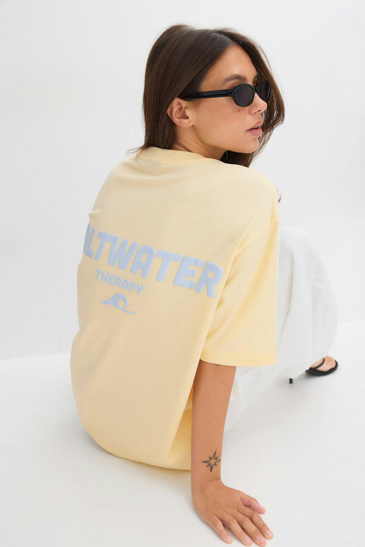 Printed oversized tee