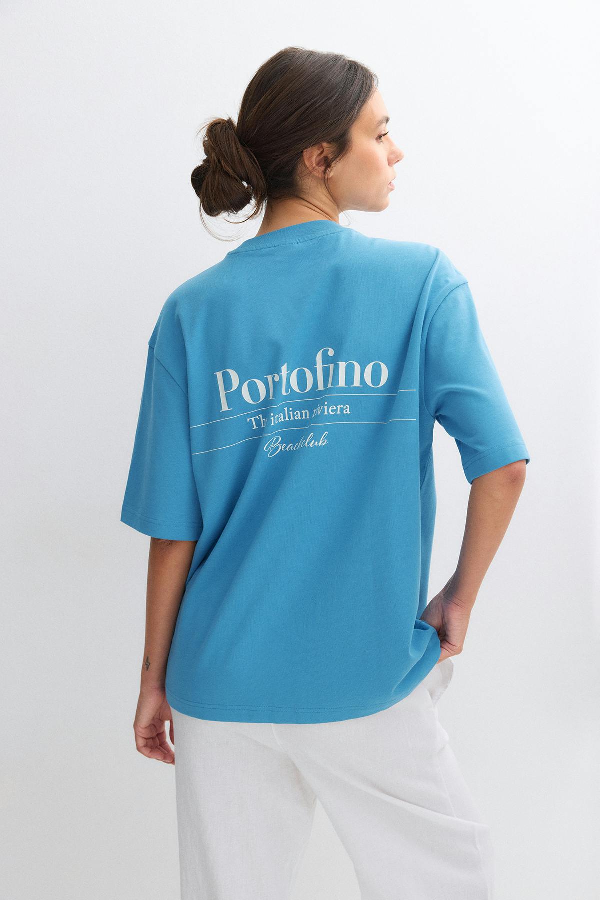 Printed oversized tee