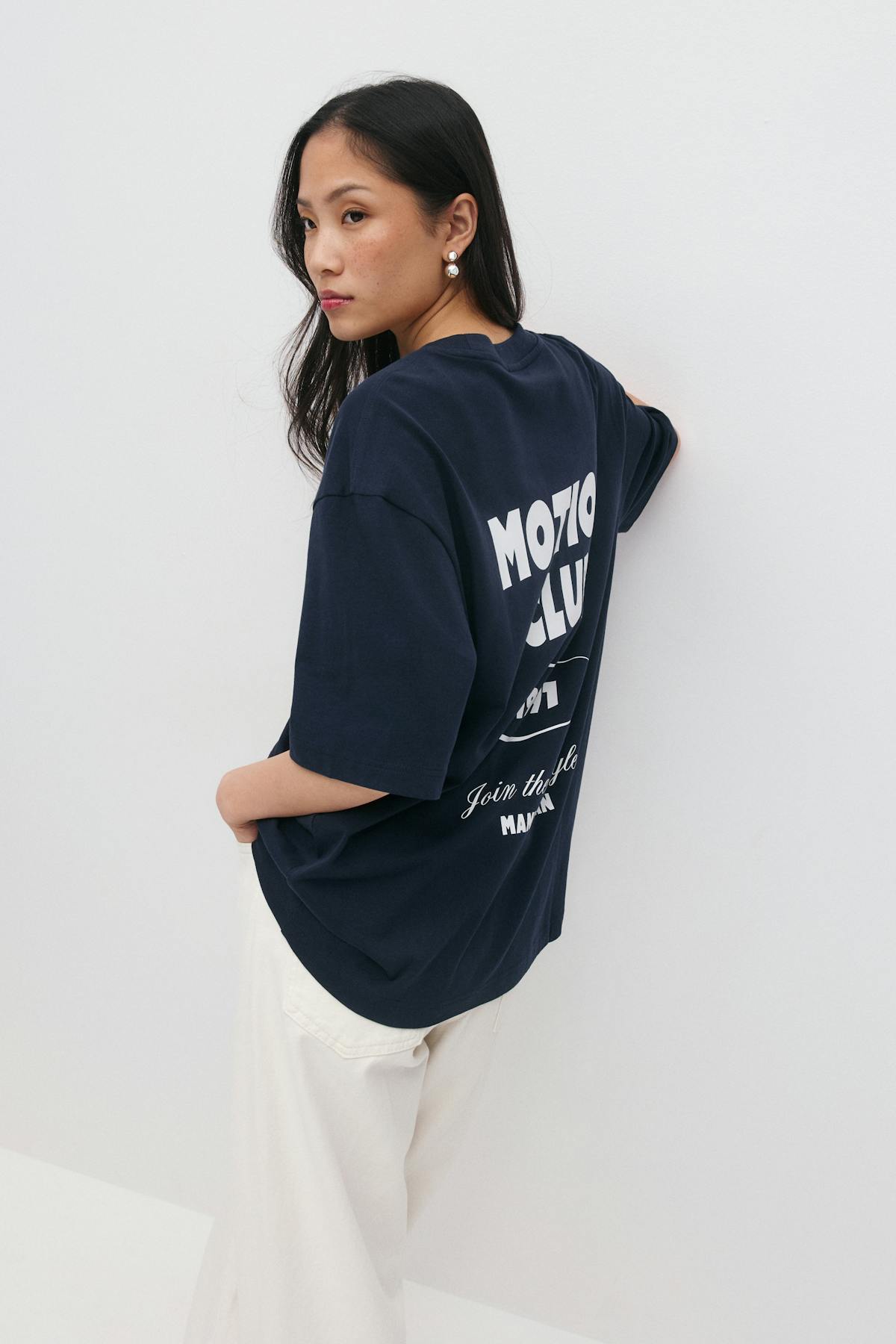 Printed oversized tee