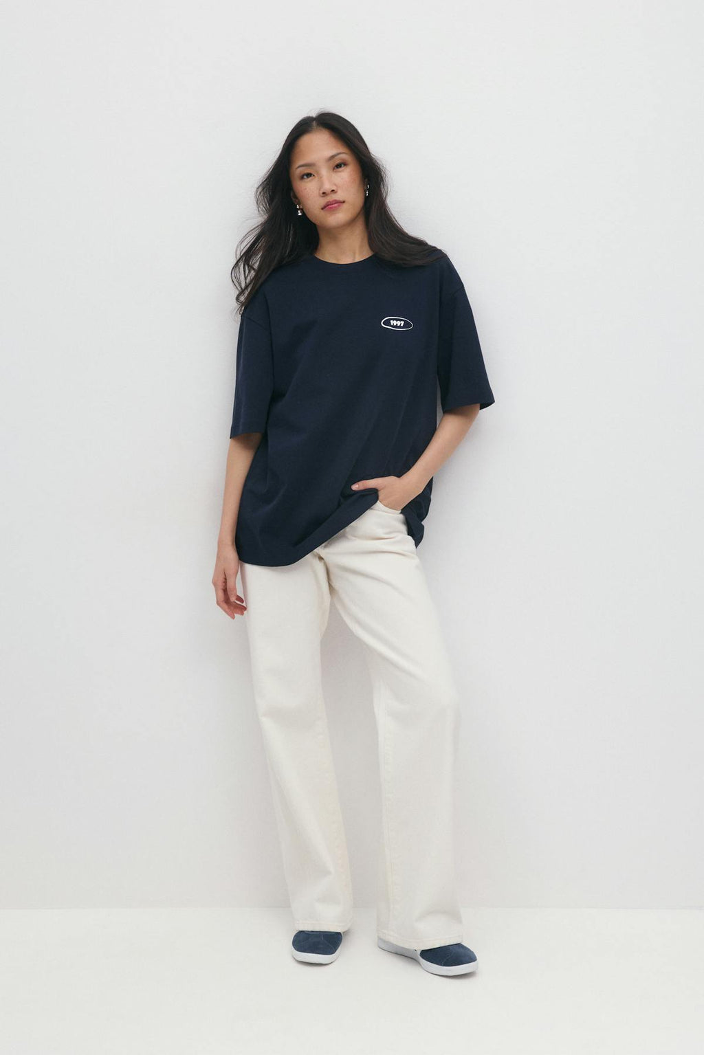 Printed oversized tee