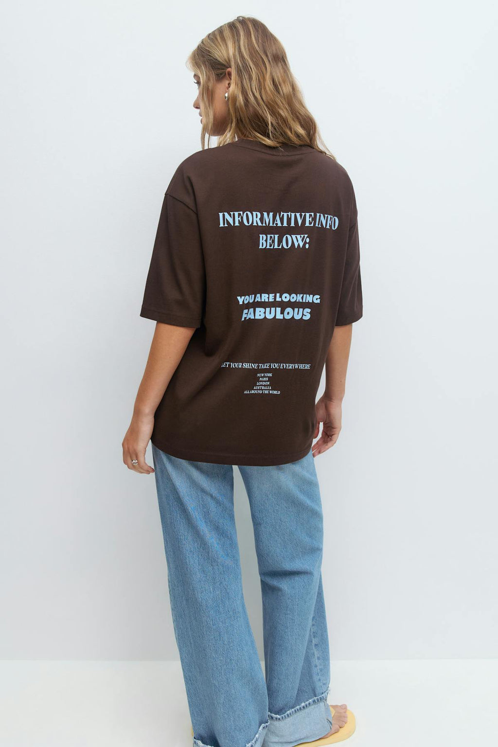 Printed oversized tee