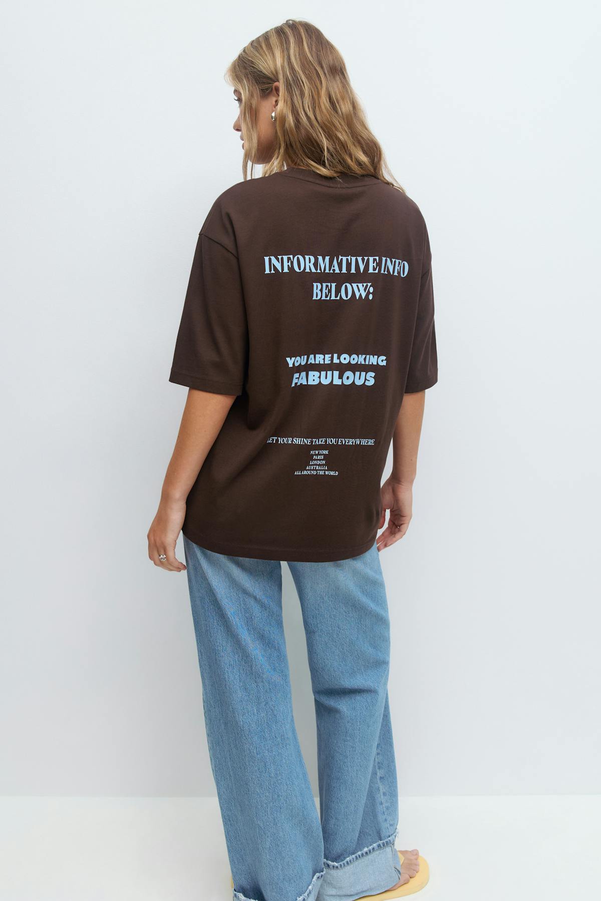 Printed oversized tee