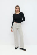 High waist flare trousers