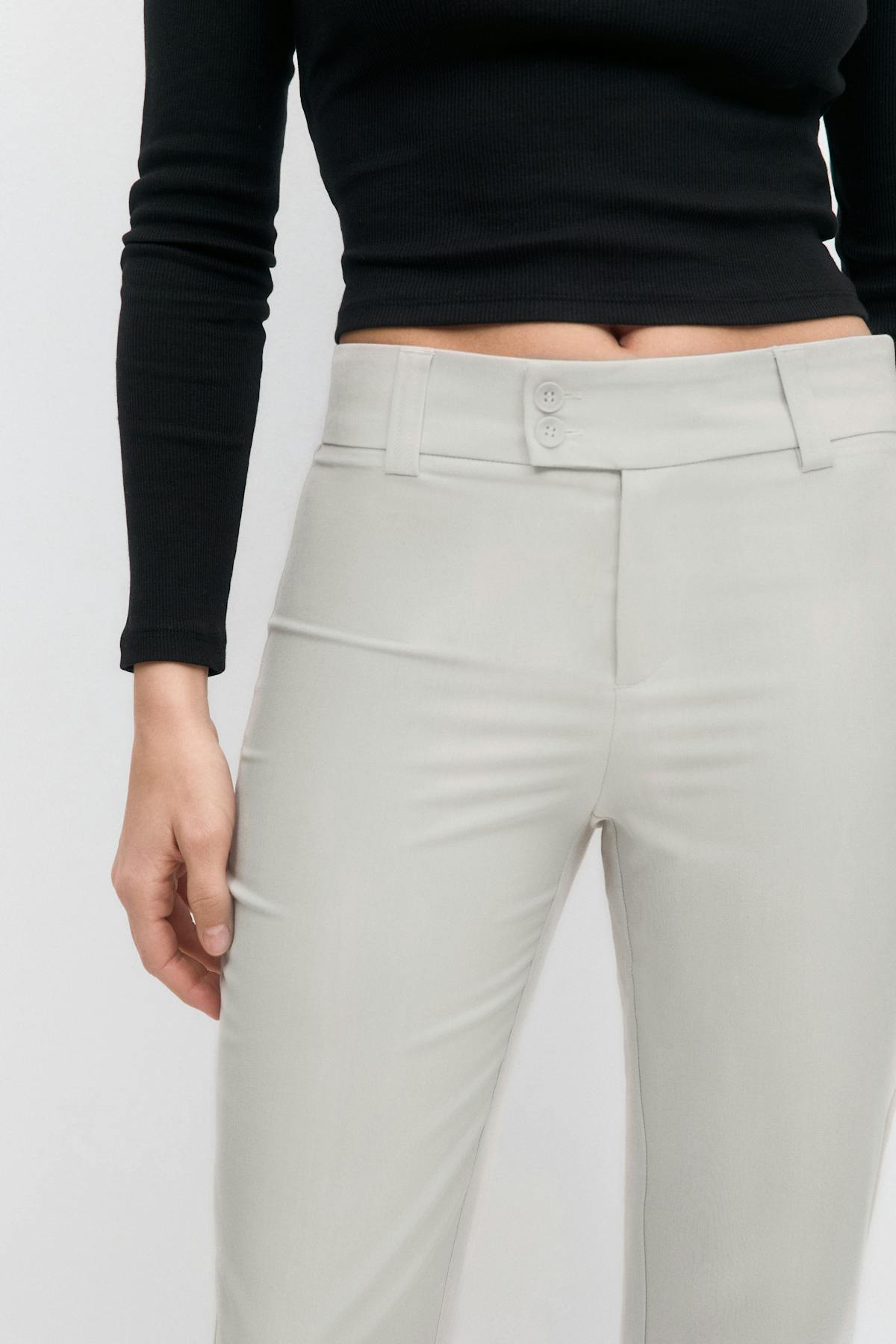High waist flare trousers