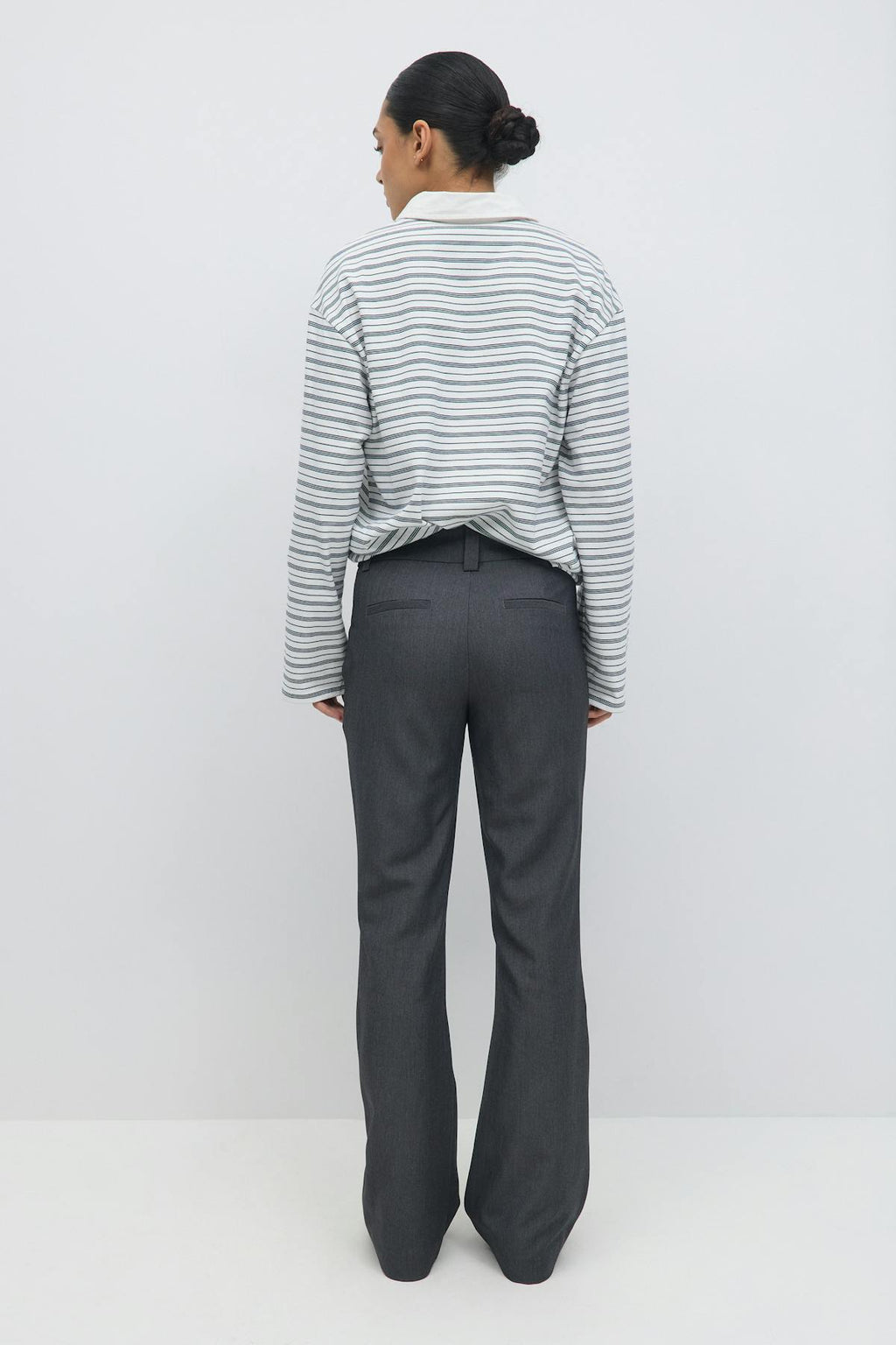 High waist flare trousers