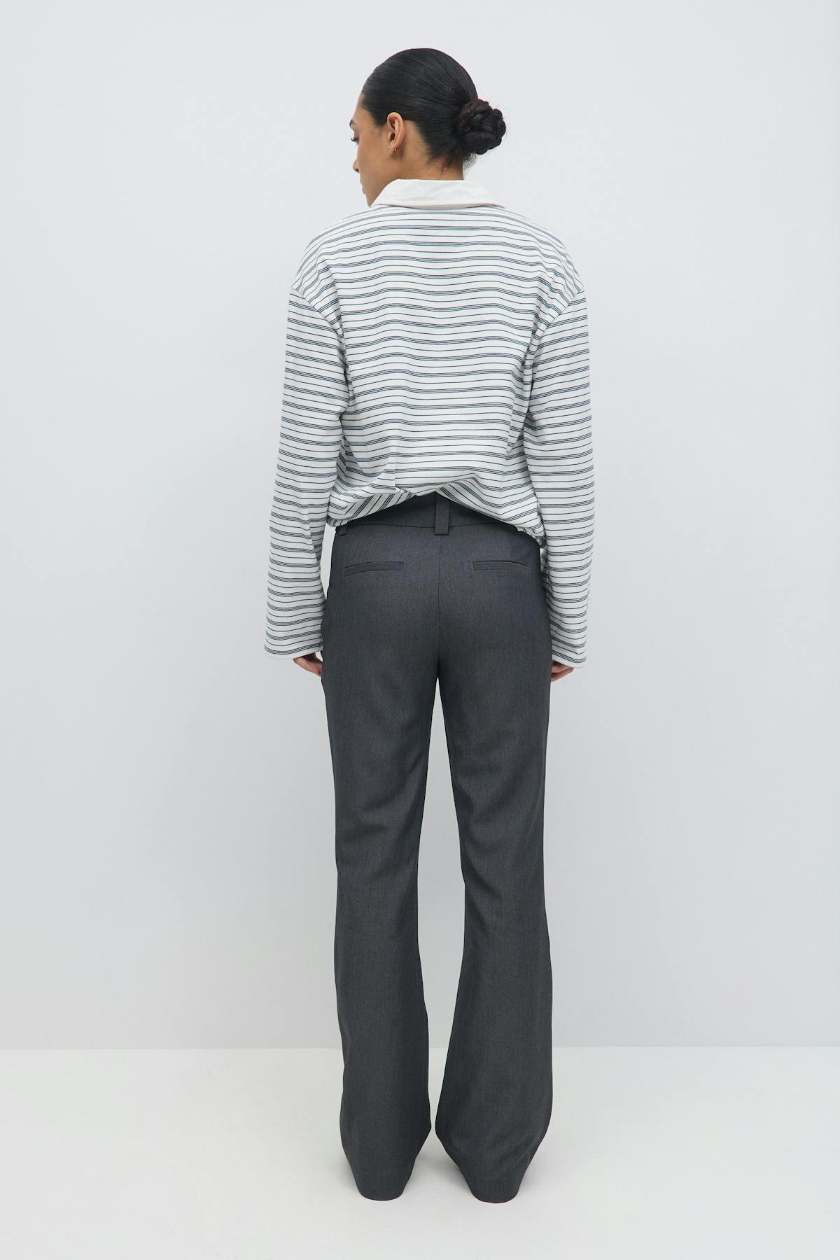High waist flare trousers