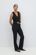High waist flare trousers