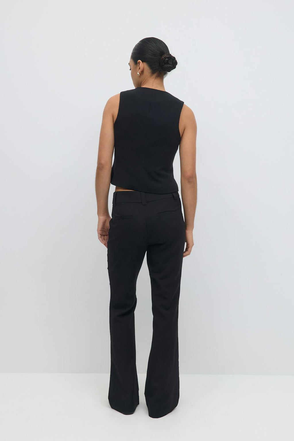High waist flare trousers