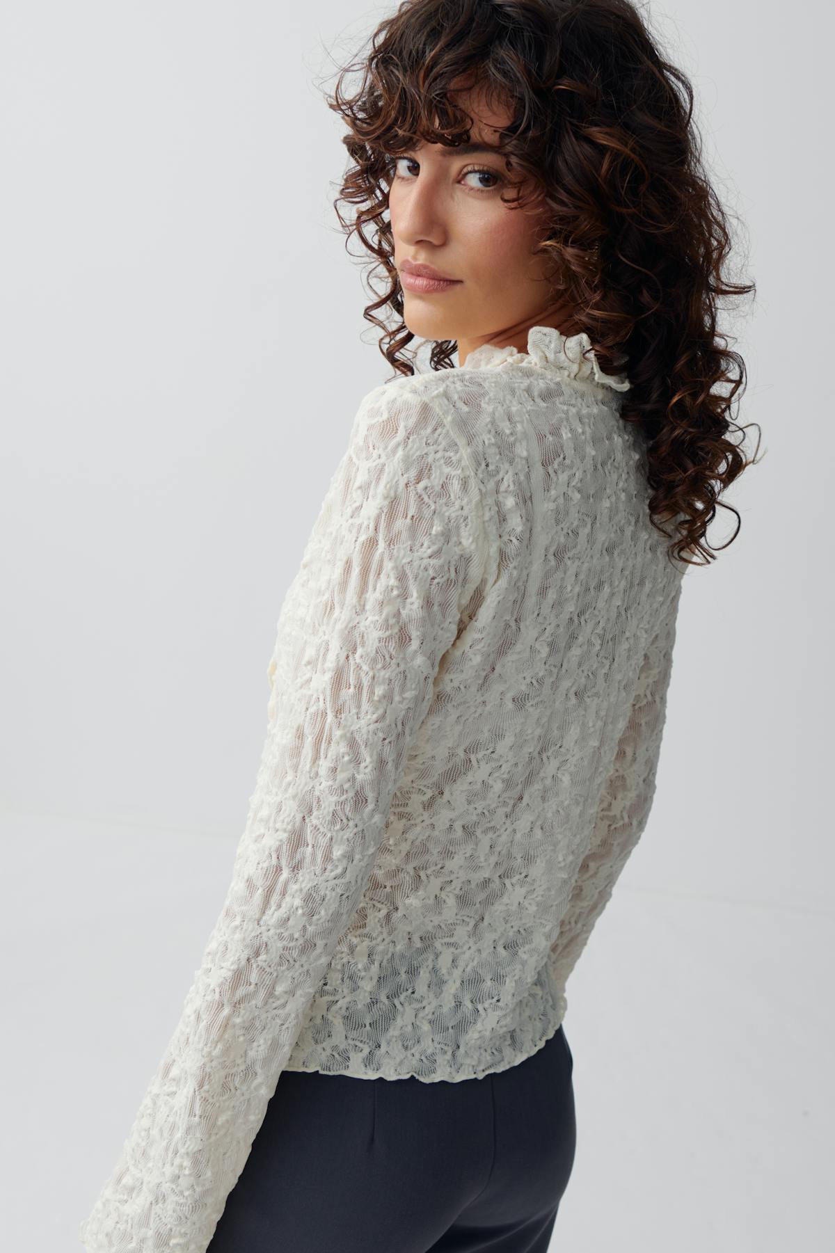 Lace frill top