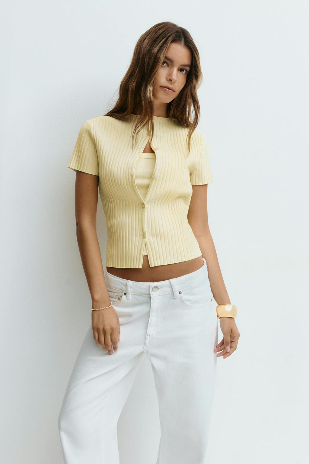 Rib button top