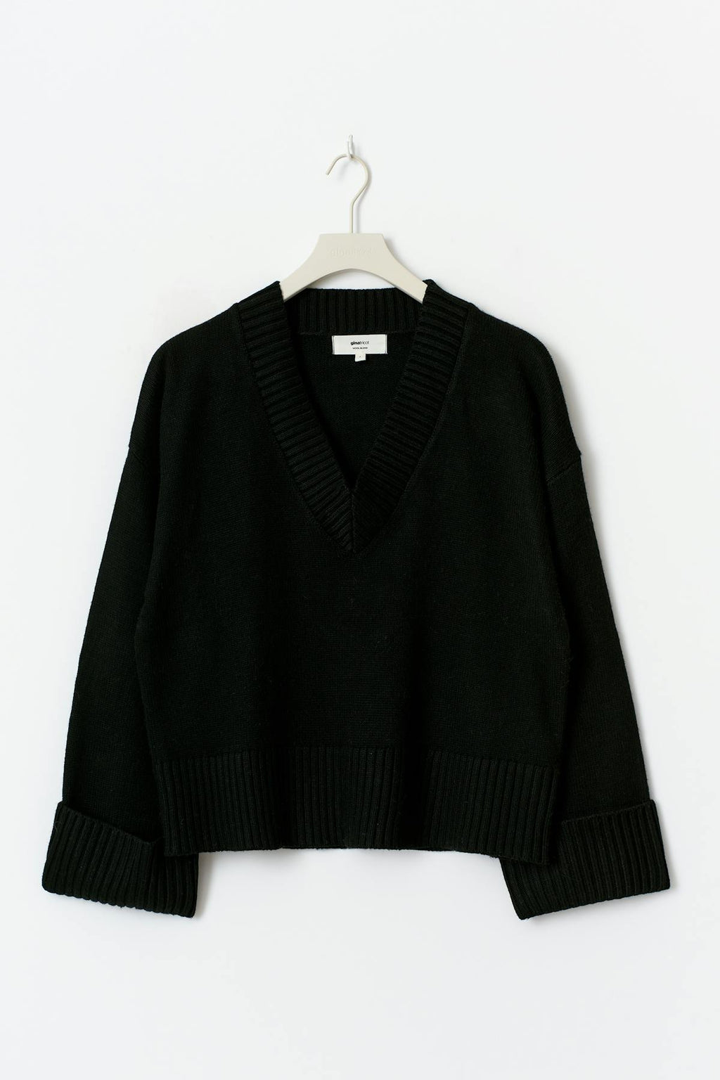 V-neck knitted sweater