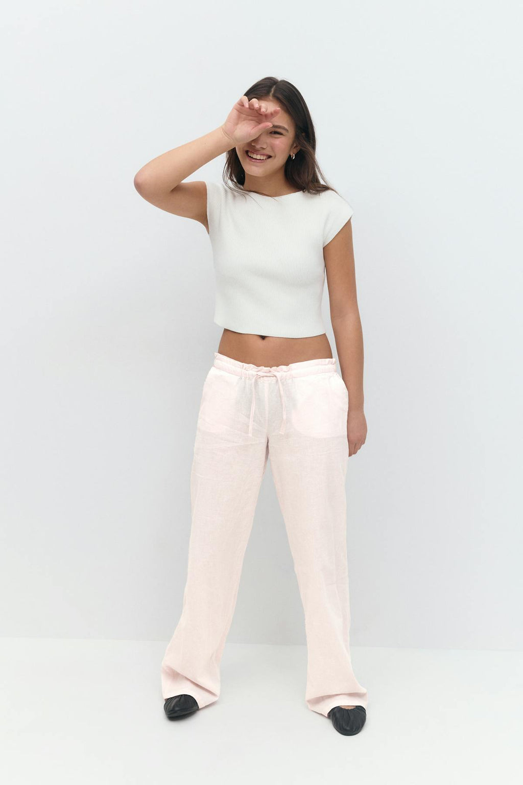 Y linen blend tall trousers