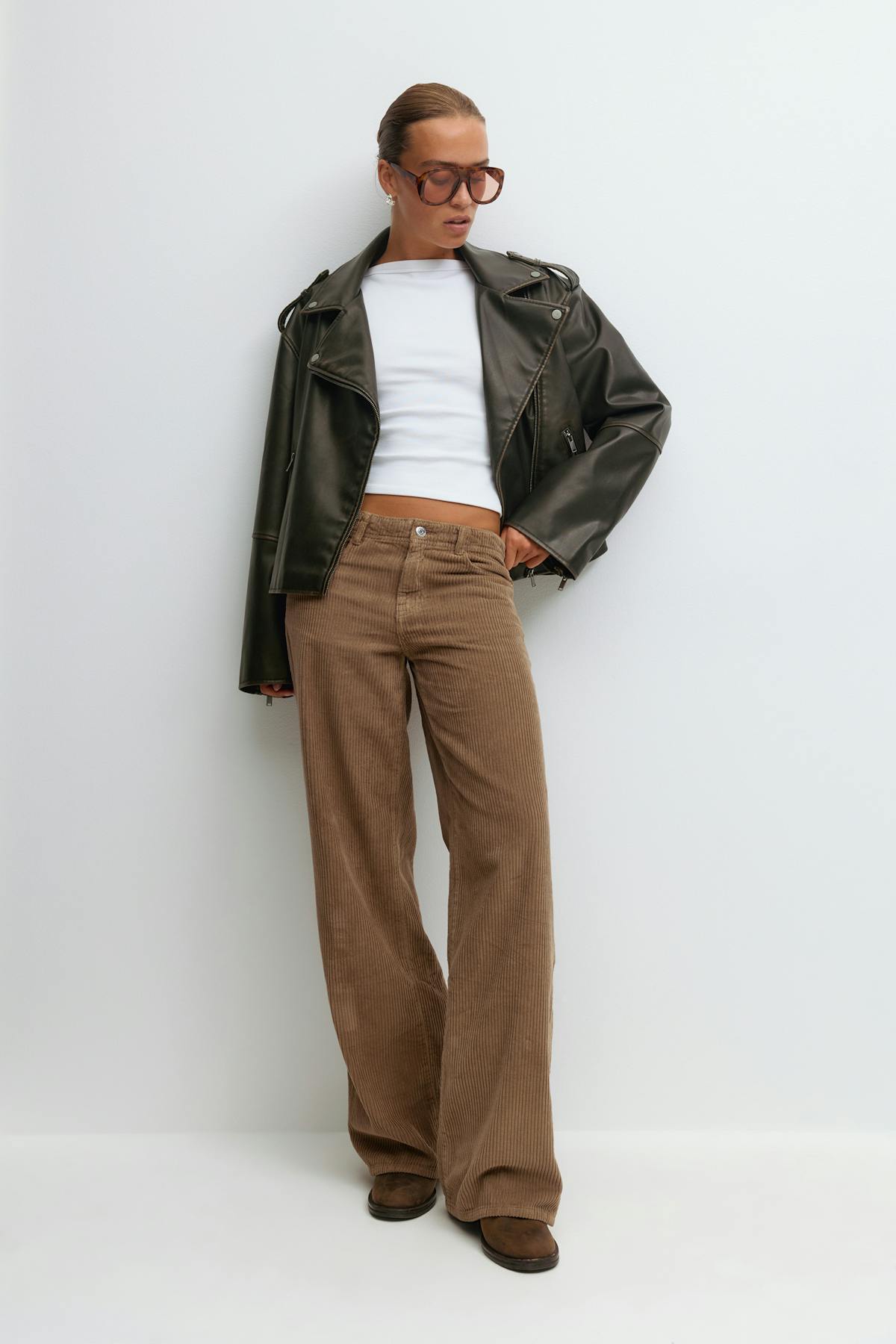 Short pu biker jacket
