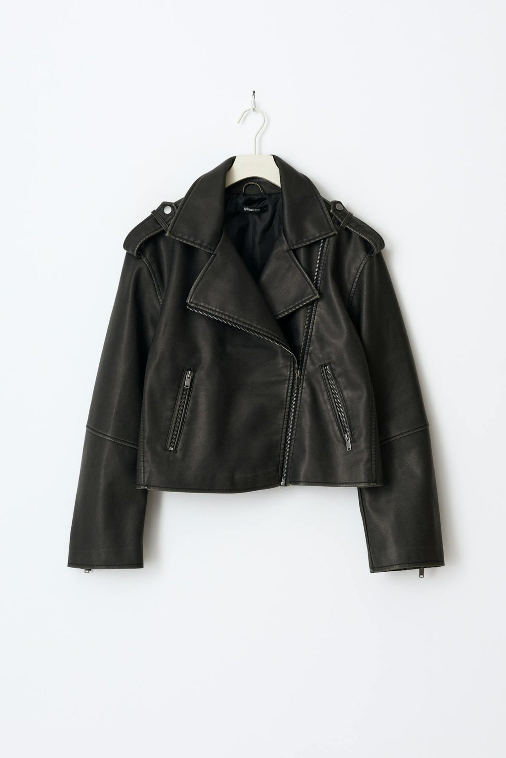 Short pu biker jacket