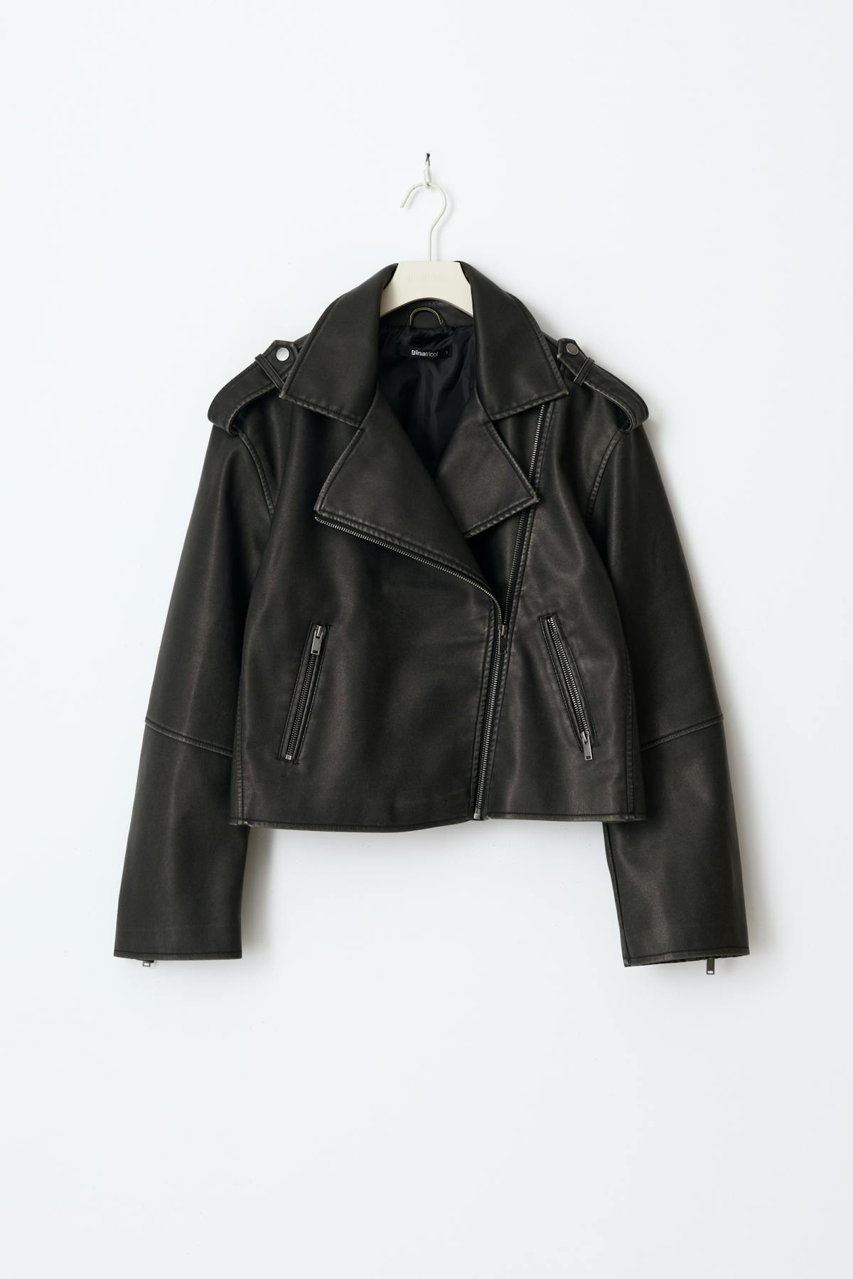 Short pu biker jacket