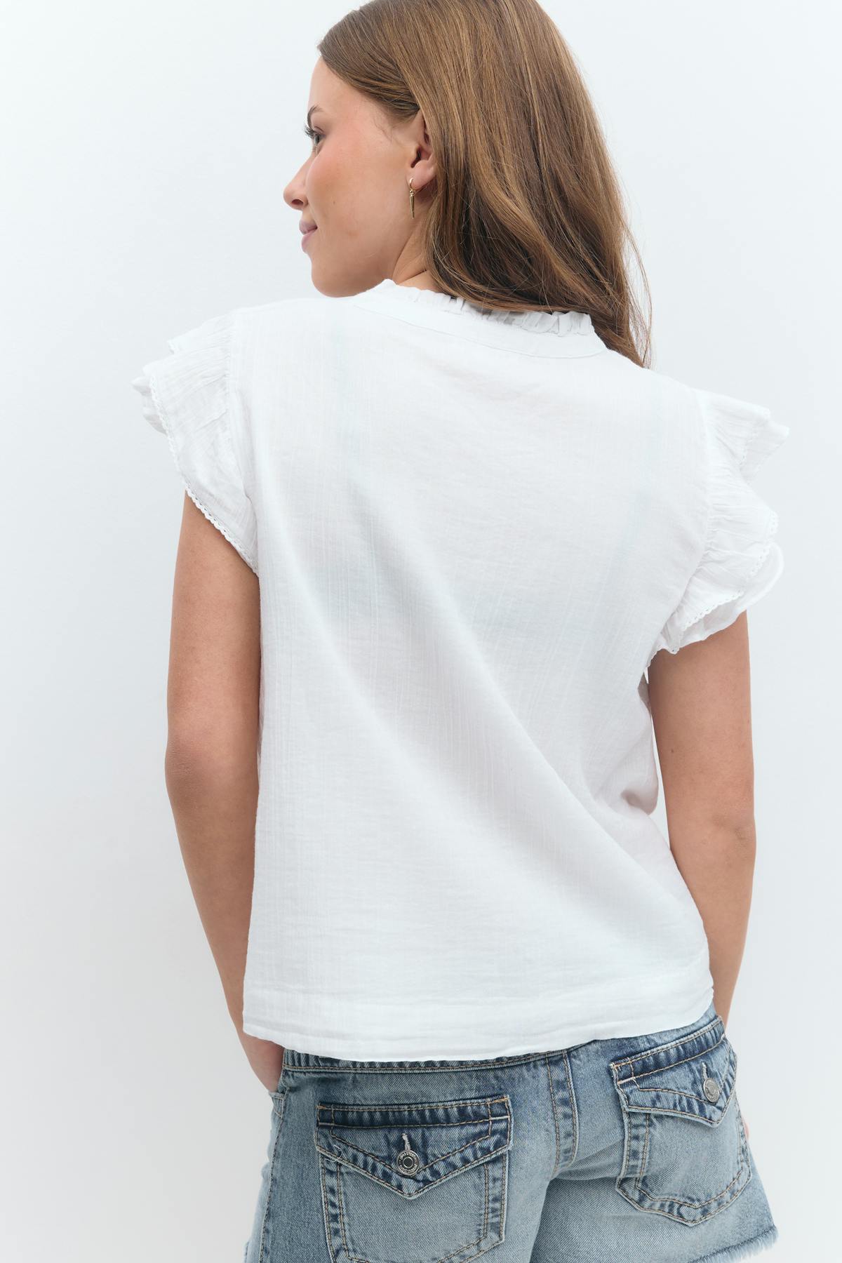 Y boho short sleeve top