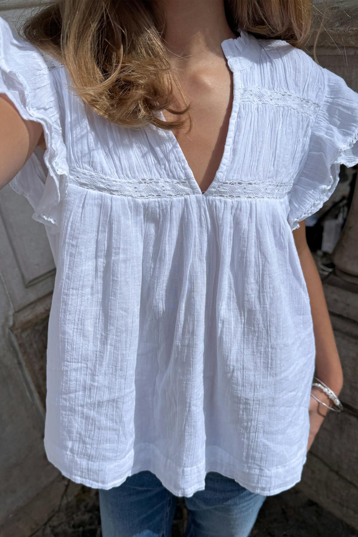 Y boho short sleeve top