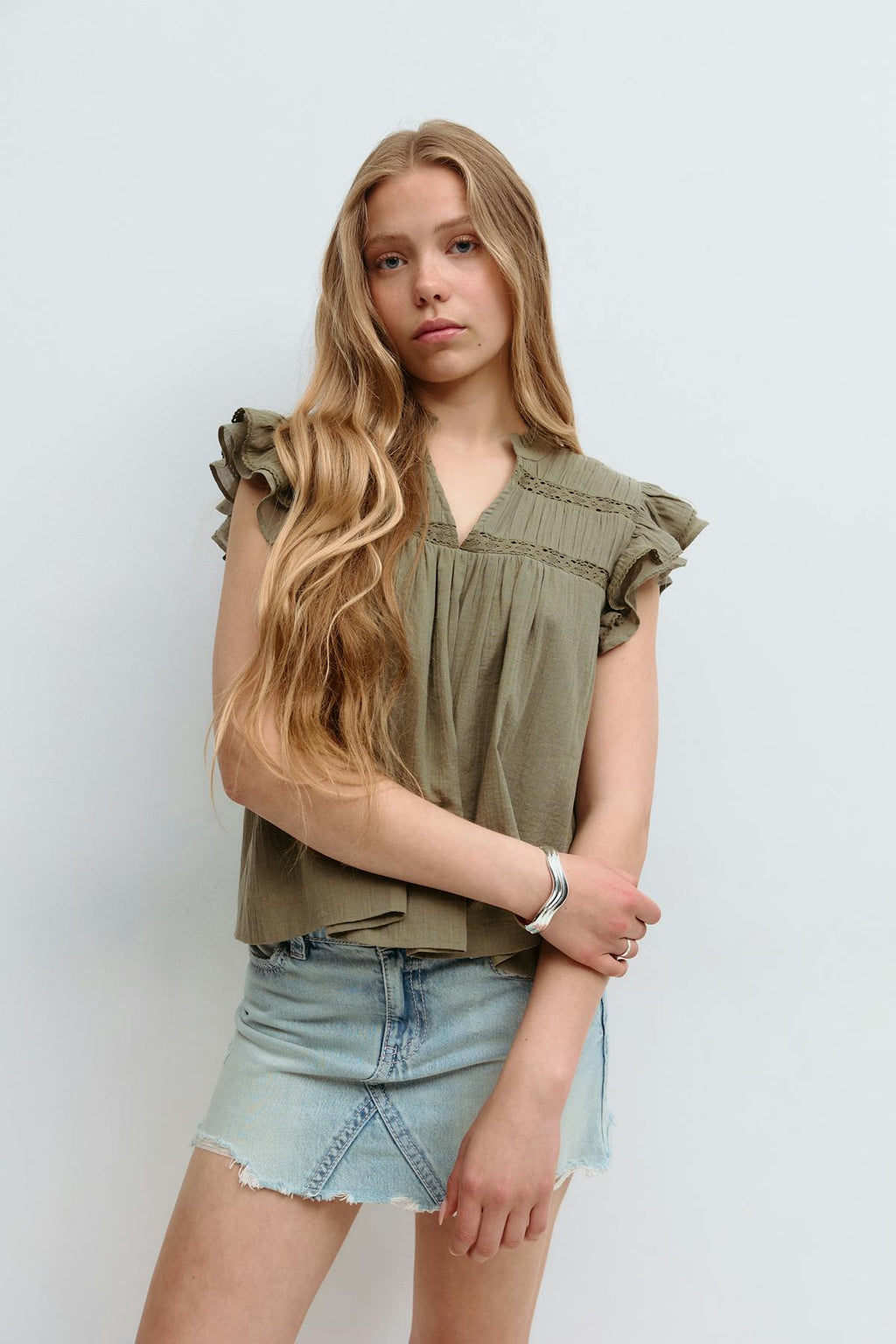 Y boho short sleeve top