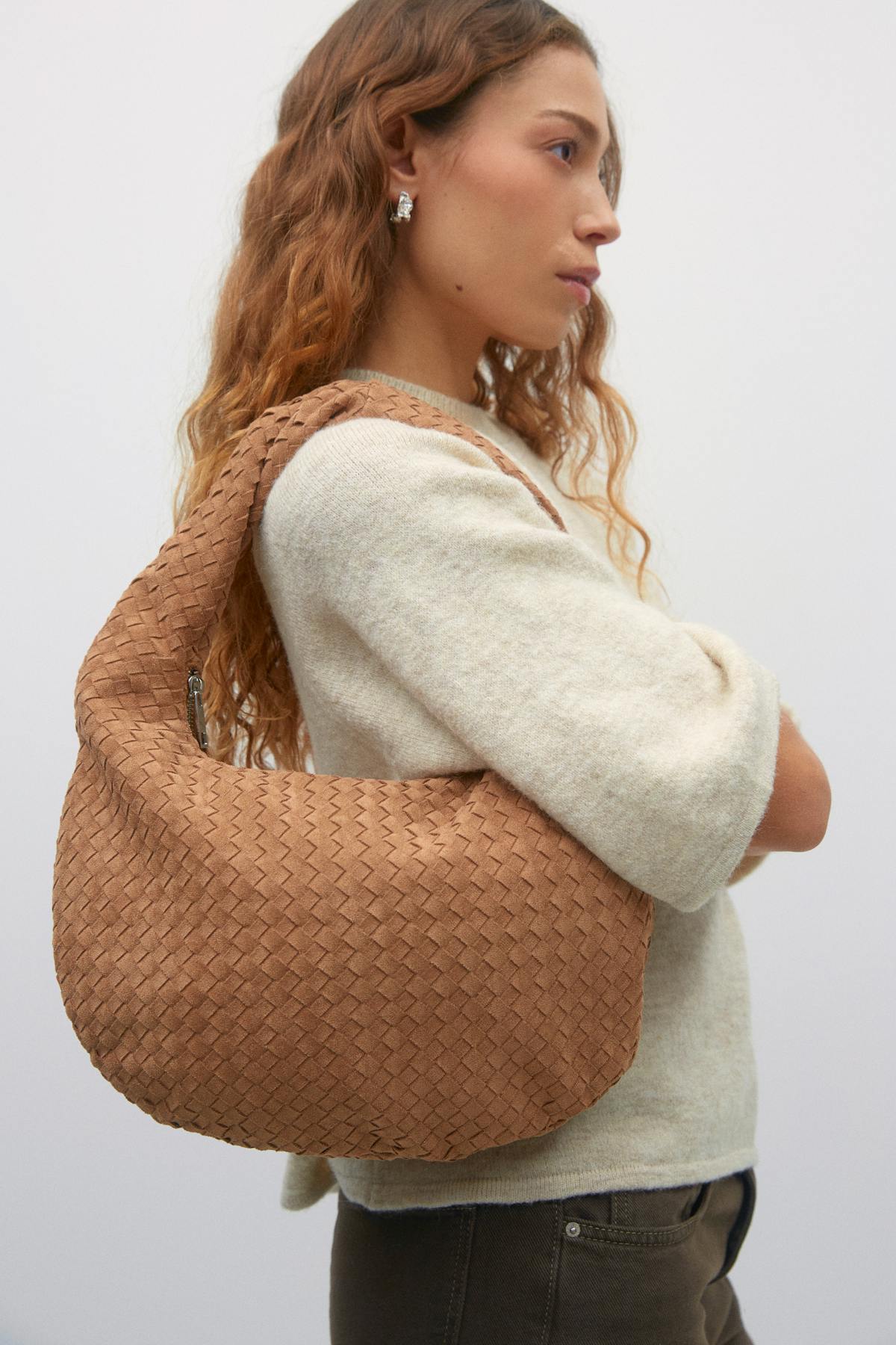Braided shoulder bag
