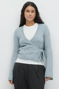 Knitted wrap cardigan