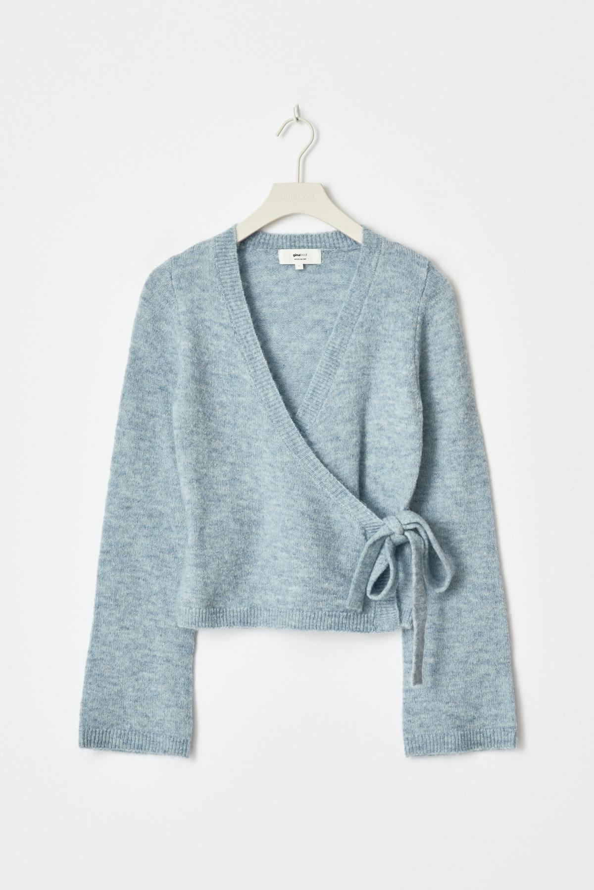 Knitted wrap cardigan