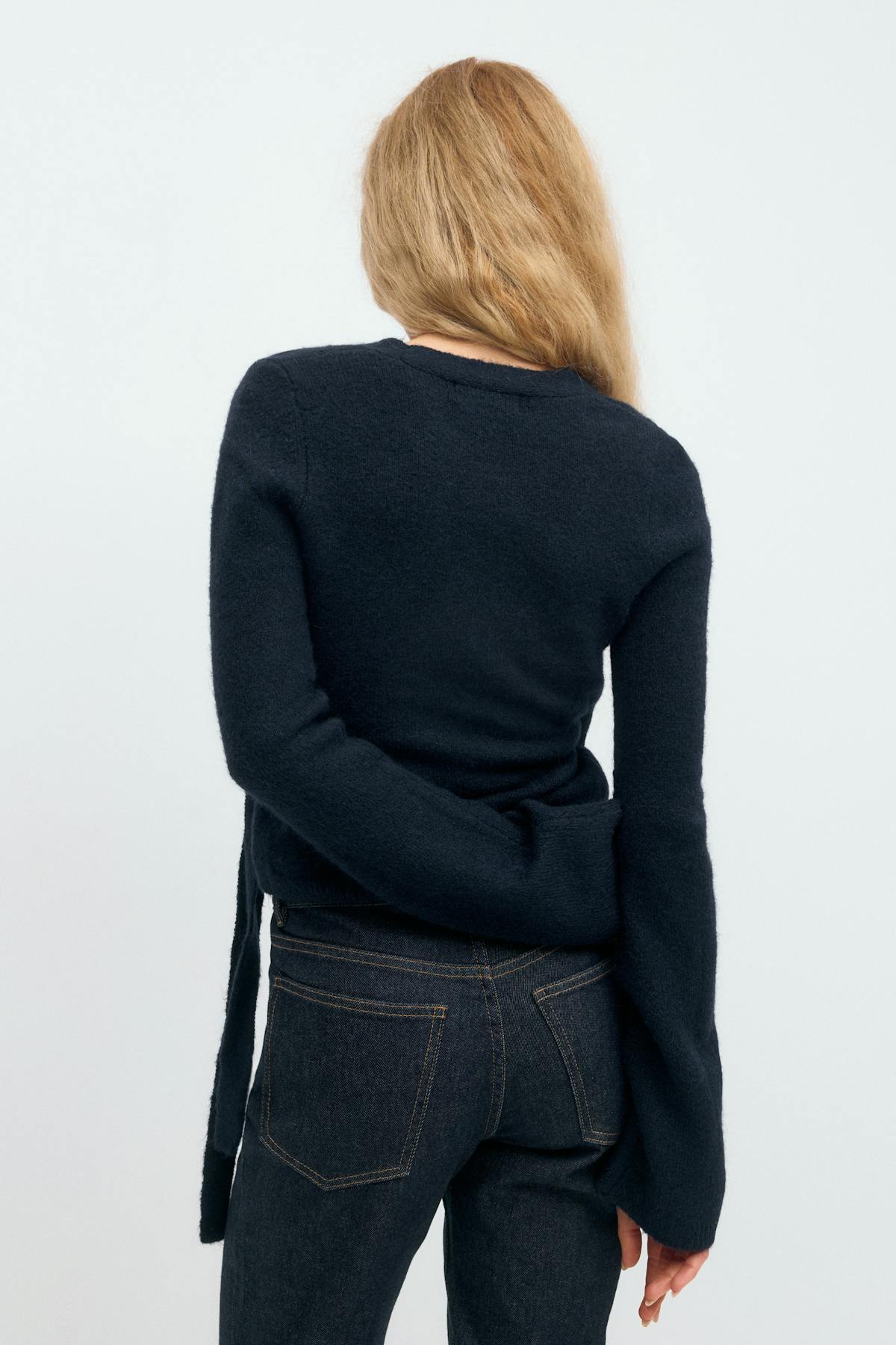 Knitted wrap cardigan