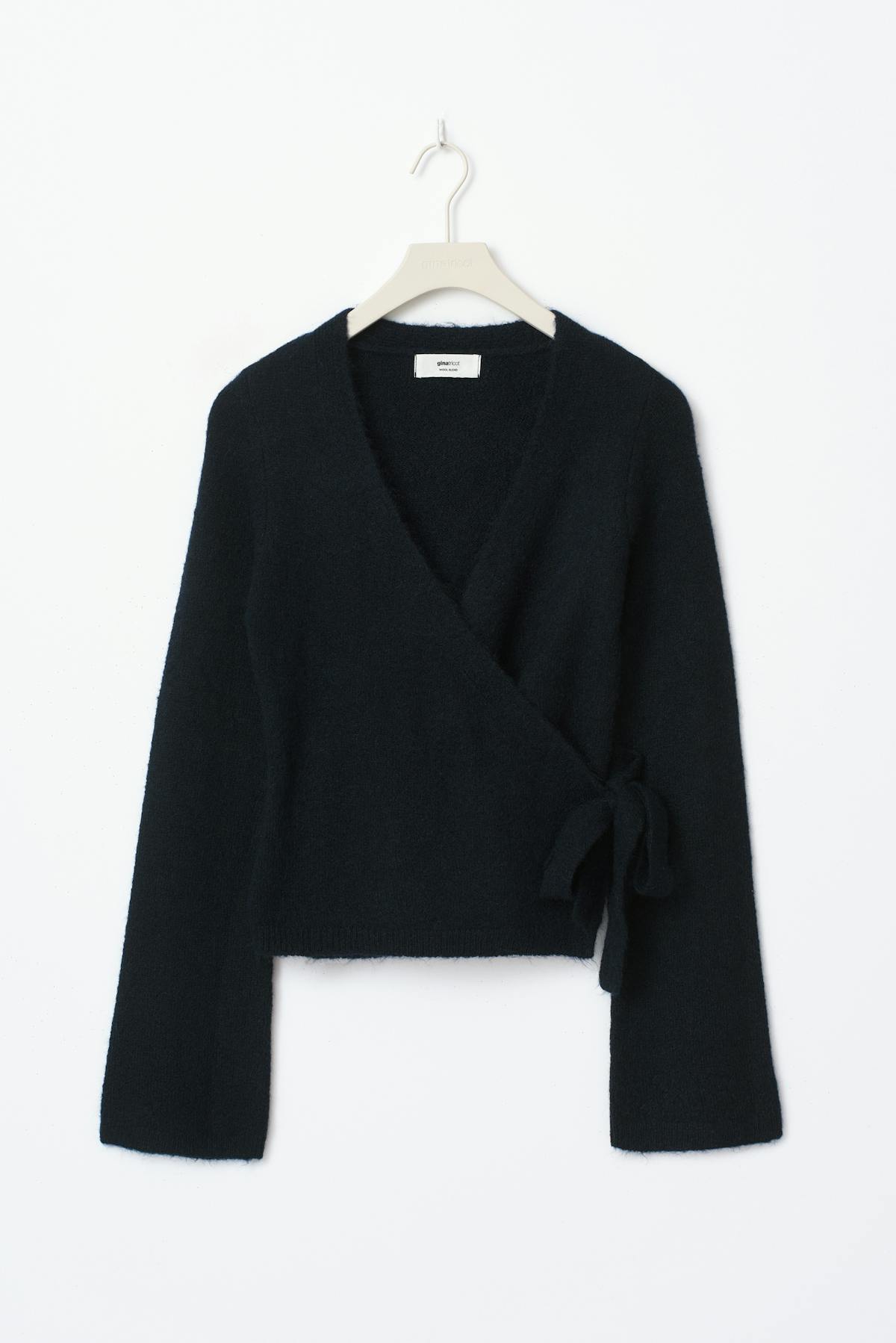 Knitted wrap cardigan