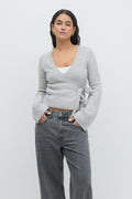 Knitted wrap cardigan