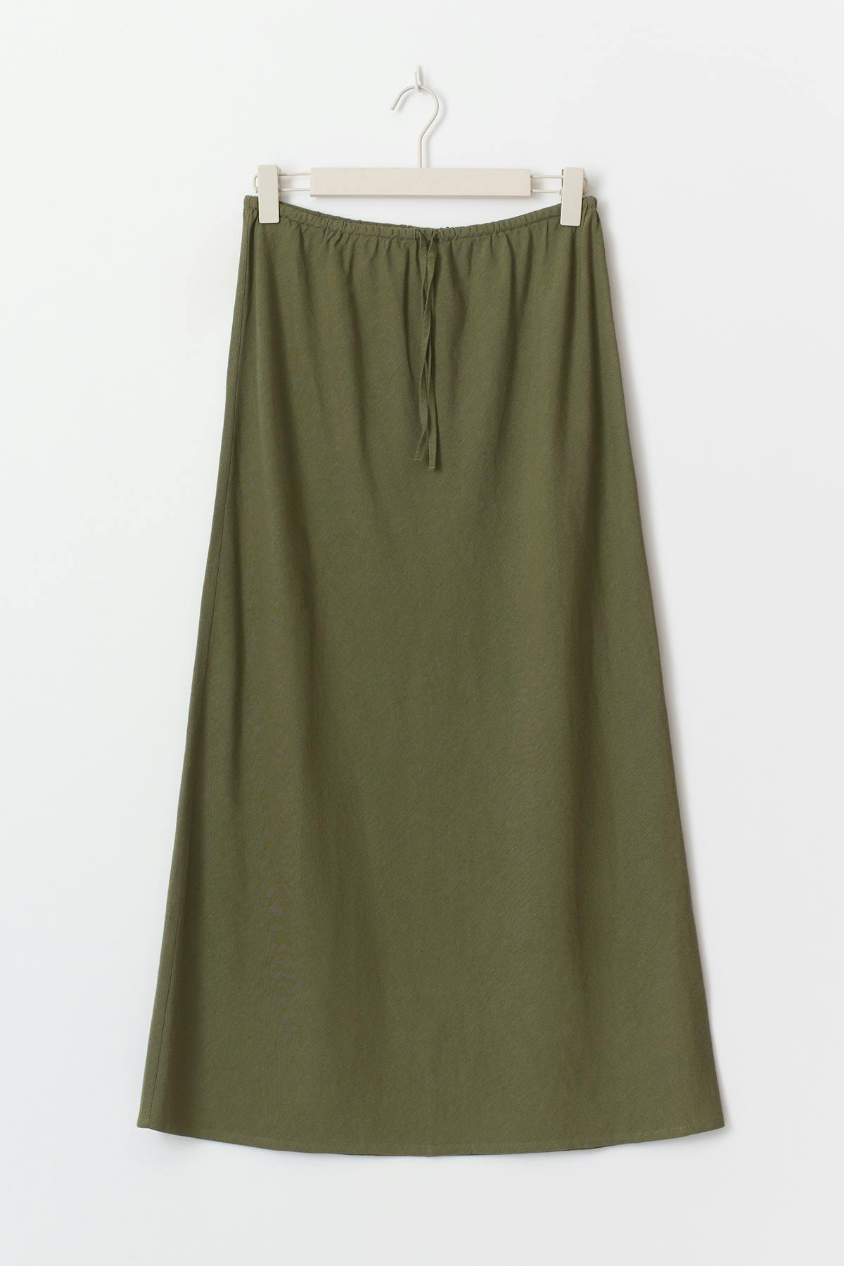 Drawstring maxi skirt