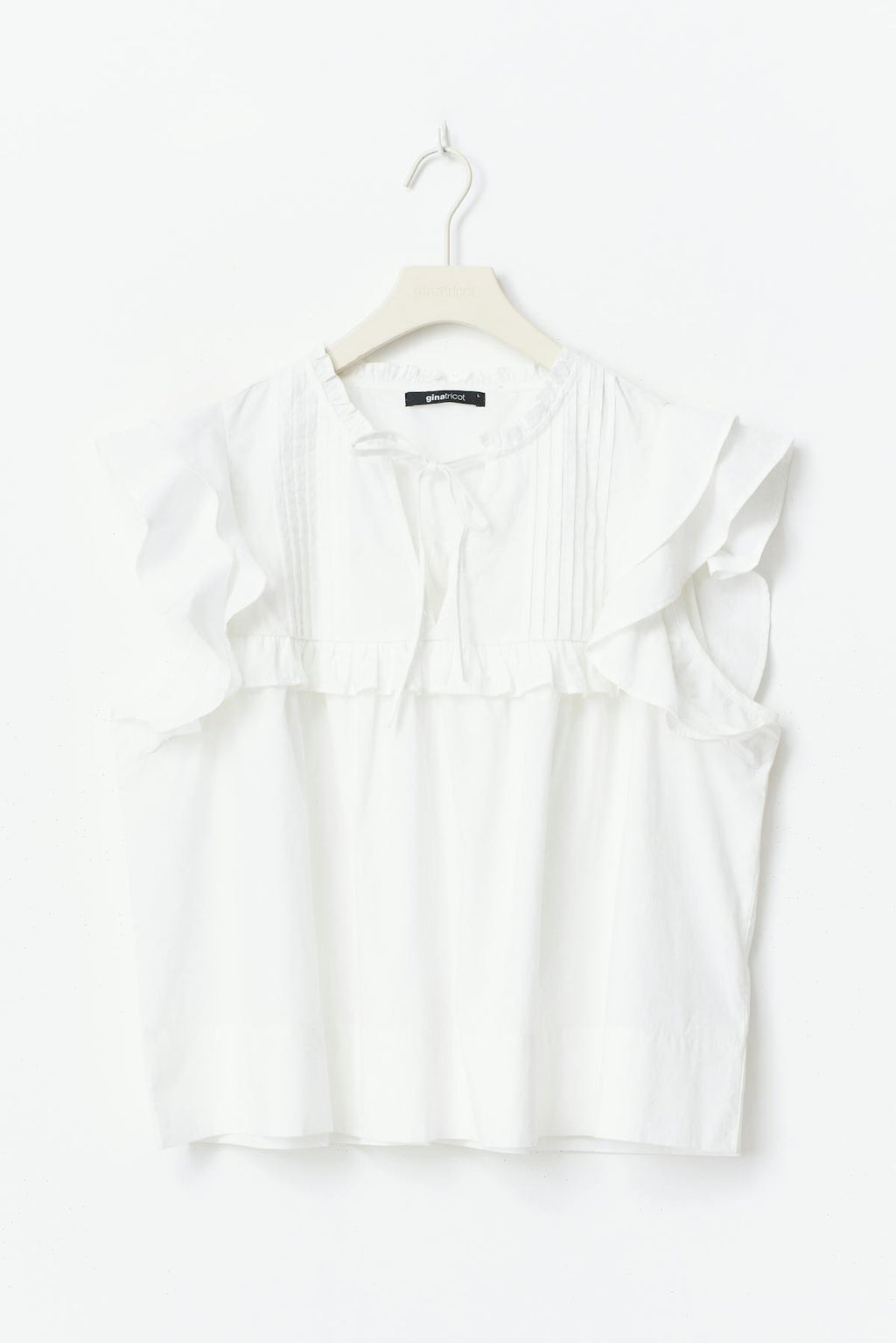 Poplin frill top