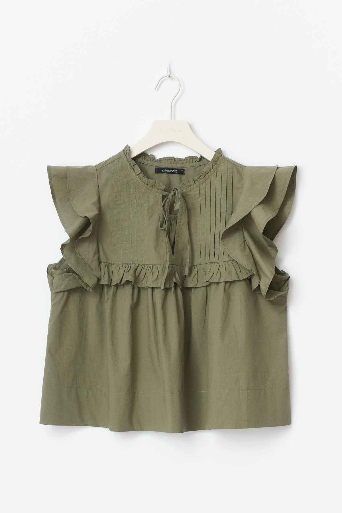 Poplin frill top